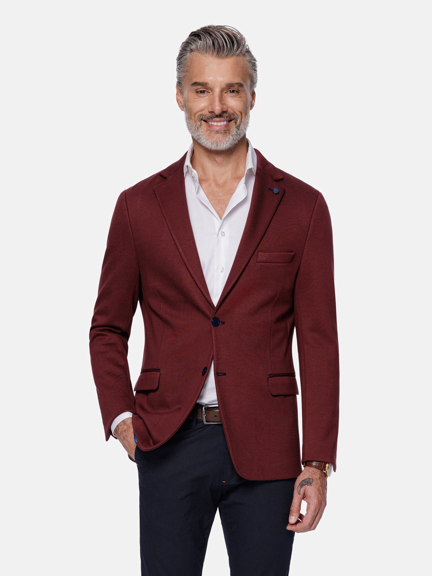 Relaxed Slim Fit Monarch Dark Red Blazer 62