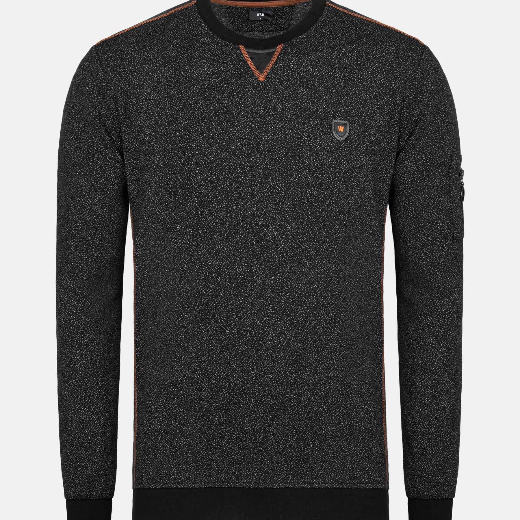 Phonix Crewneck Black Sweater 6XL
