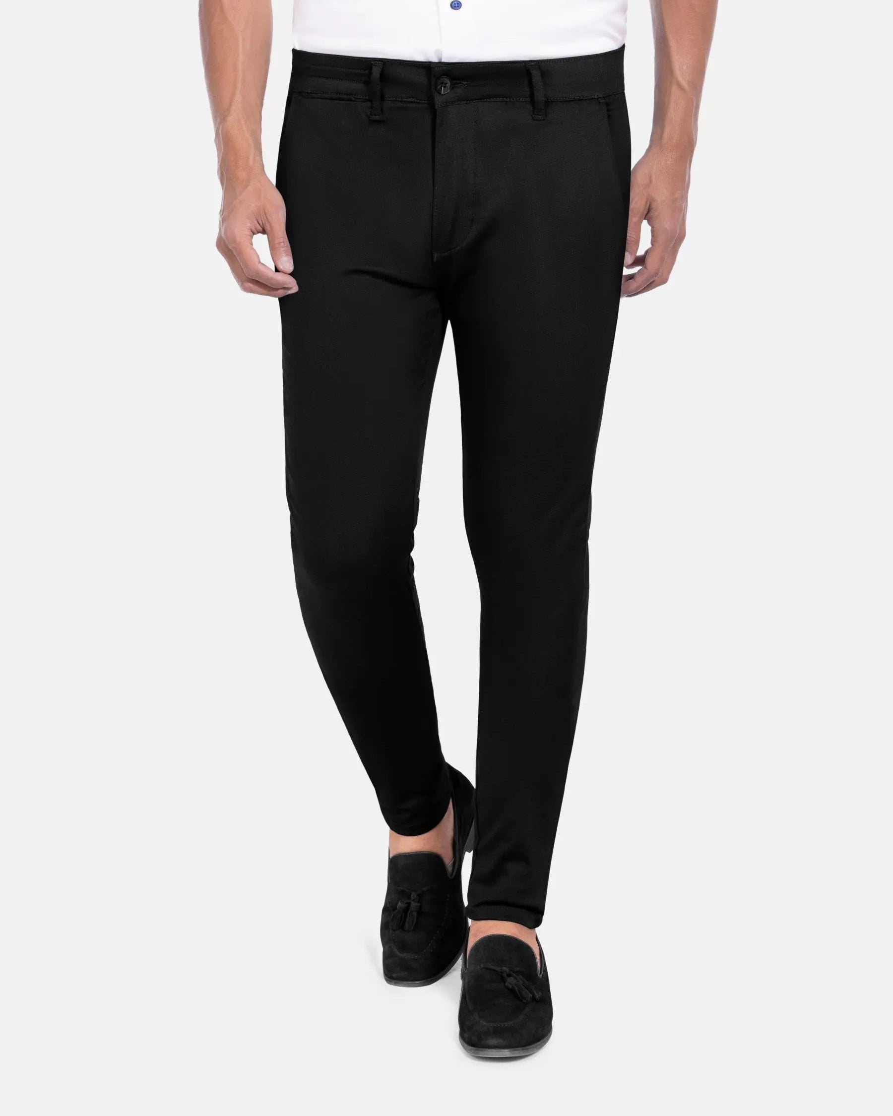 Scarlet Slim Fit Blk Chino 38-30