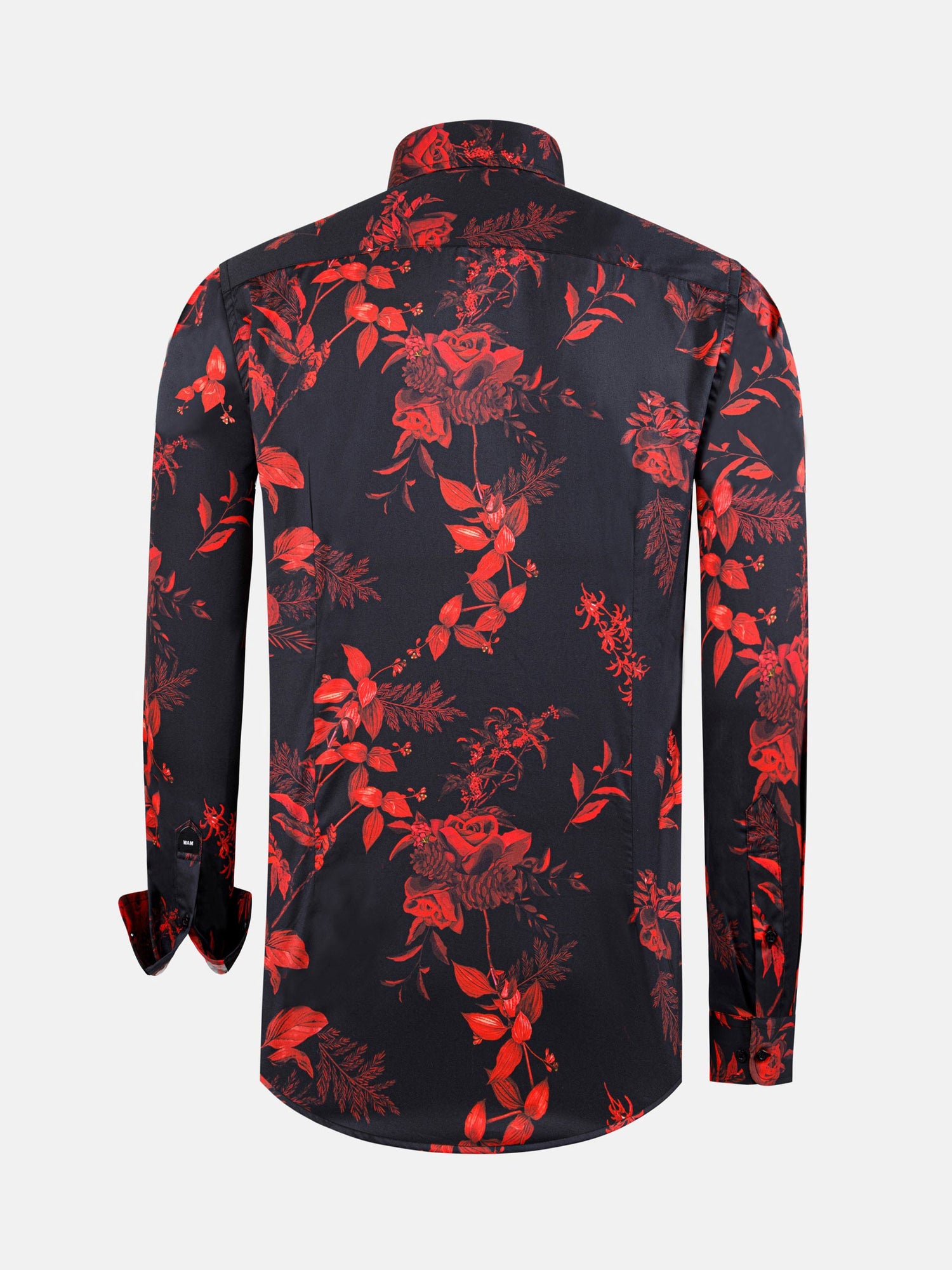 Florence Red Floral Black Long Sleeve Shirt 6XL