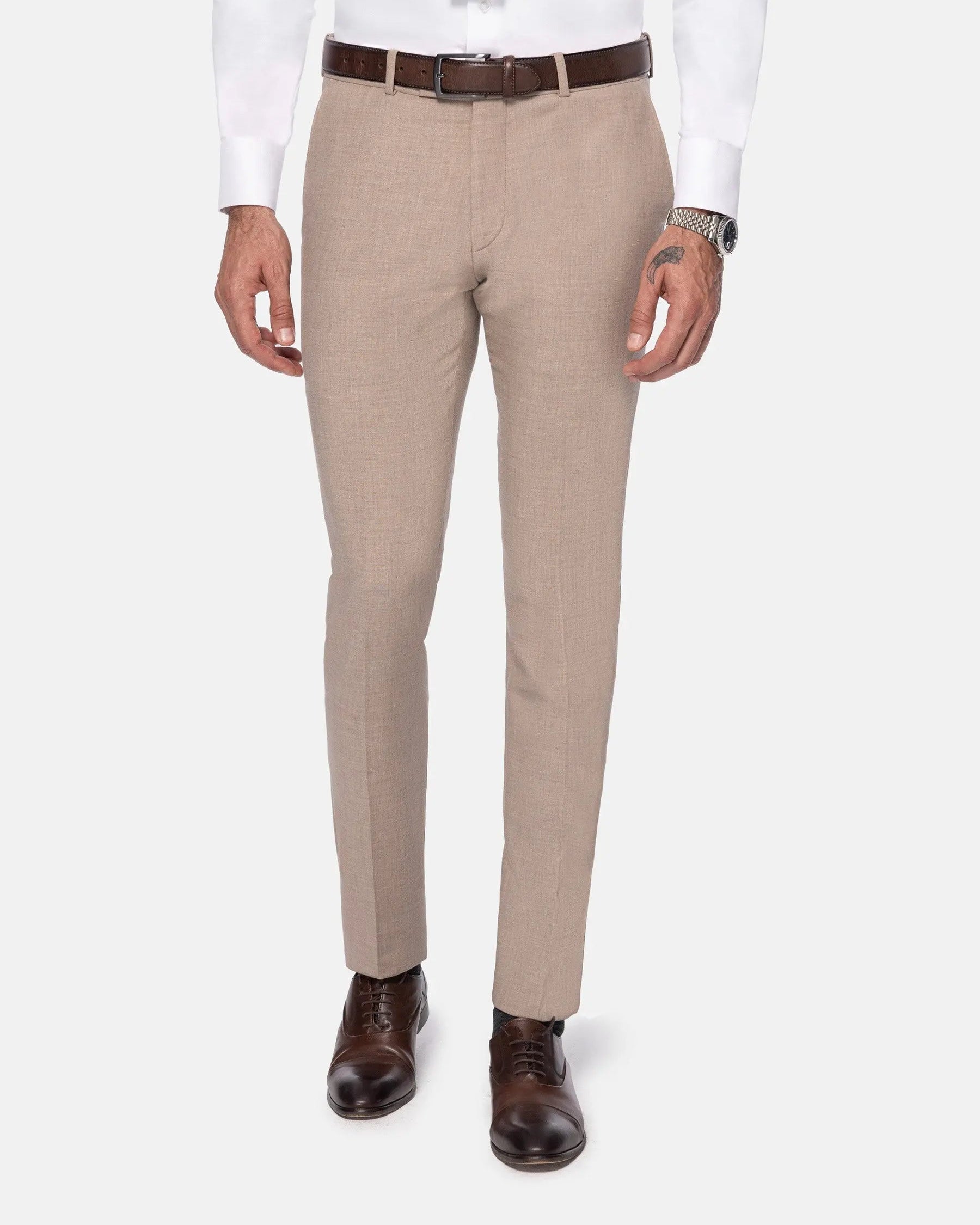 Araya Slim Fit Beige Suit Pants 60