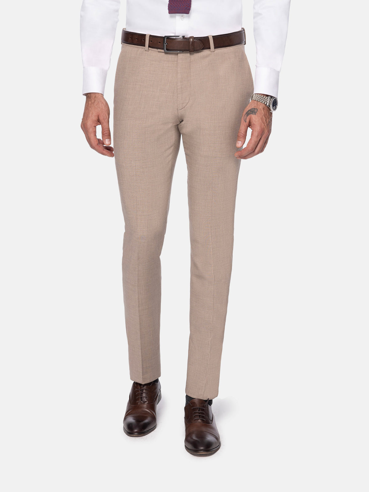 Araya Slim Fit Beige Suit Pants 60