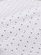 Close-up of white shirt fabric with navy and brown mini-dot pattern in herringbone texture – Wam Denim.