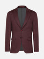 Red Wood Wide Lapel Dark Red Blk Suit Blazer 60