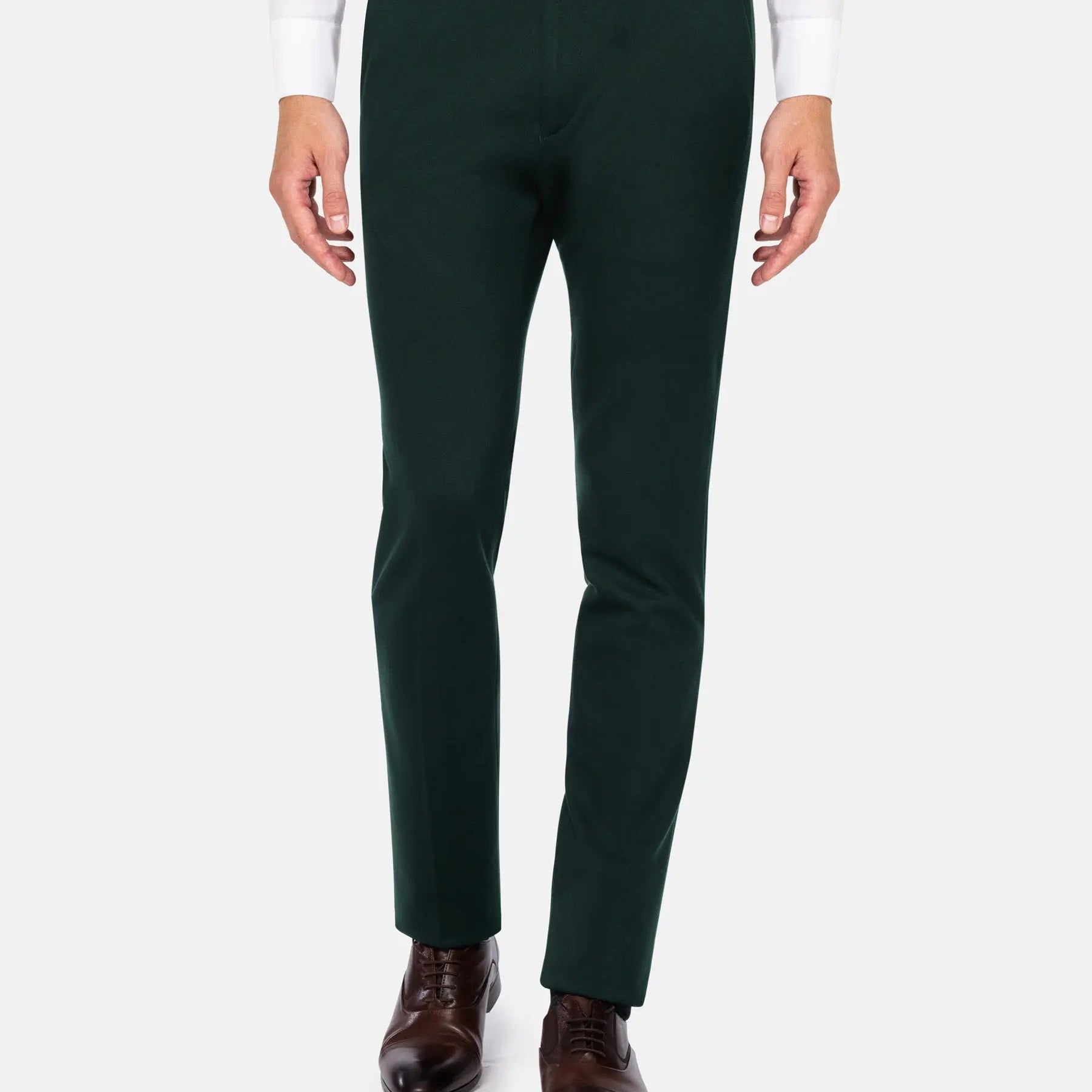 Wayne Glen Check Slim Fit Green Suit Pants 60