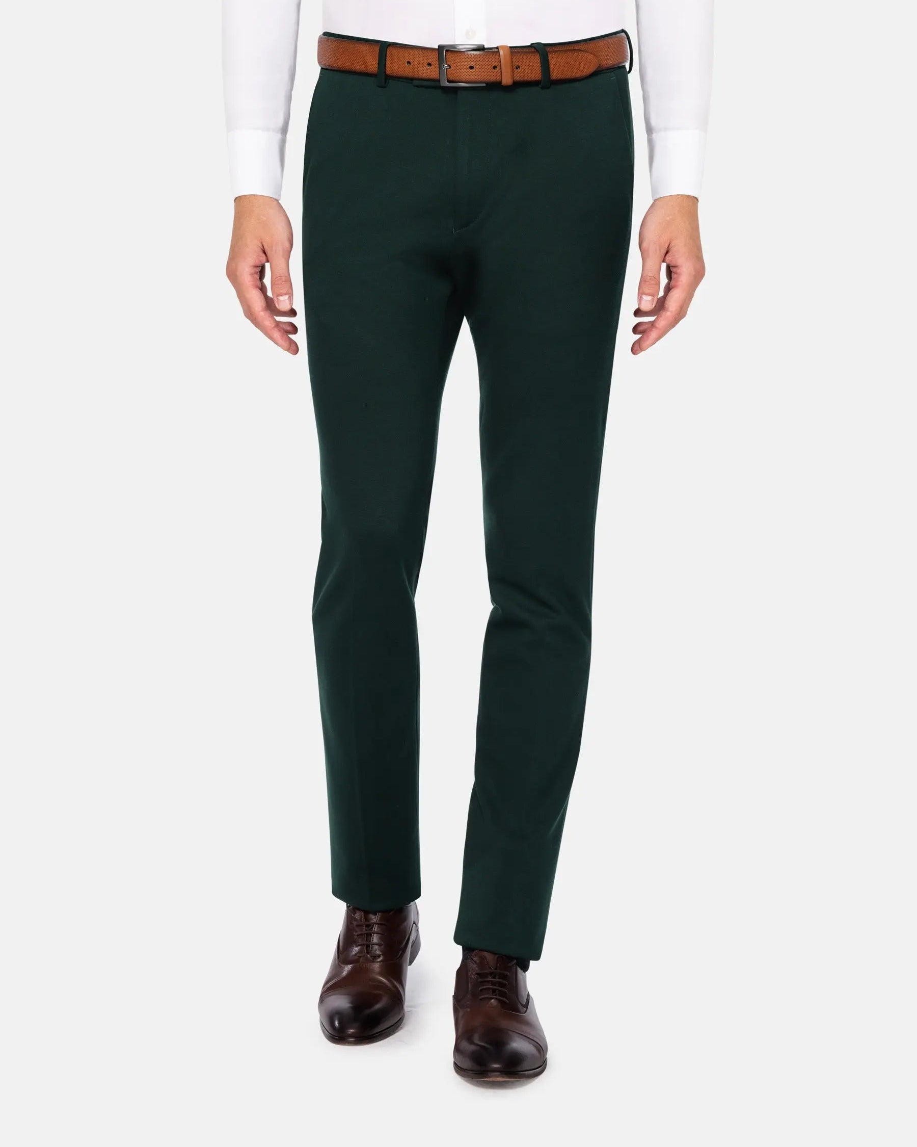 Wayne Glen Check Slim Fit Green Suit Pants 60