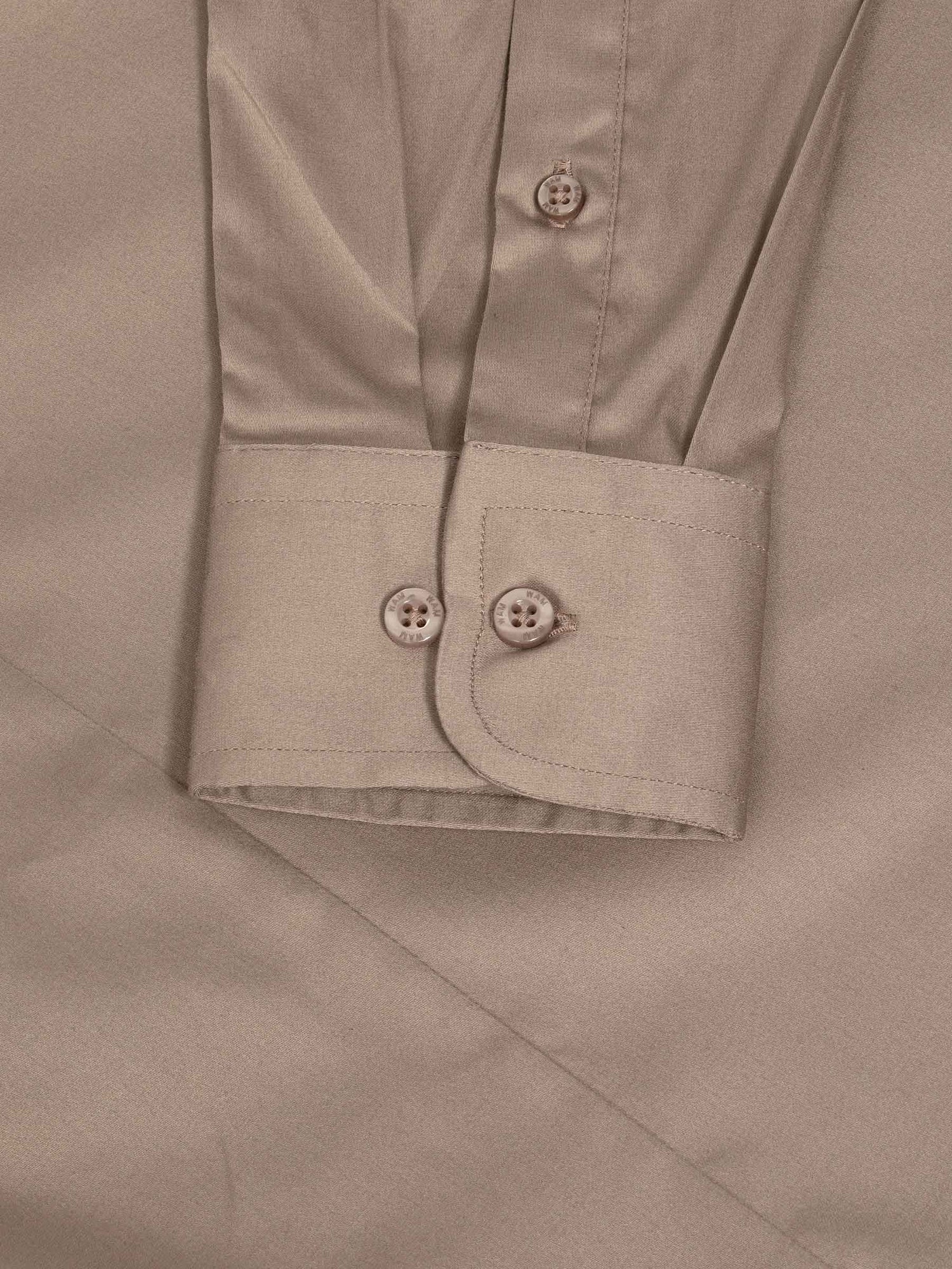 William Beige Slim Fit Mena Cotton Shirt 6XL