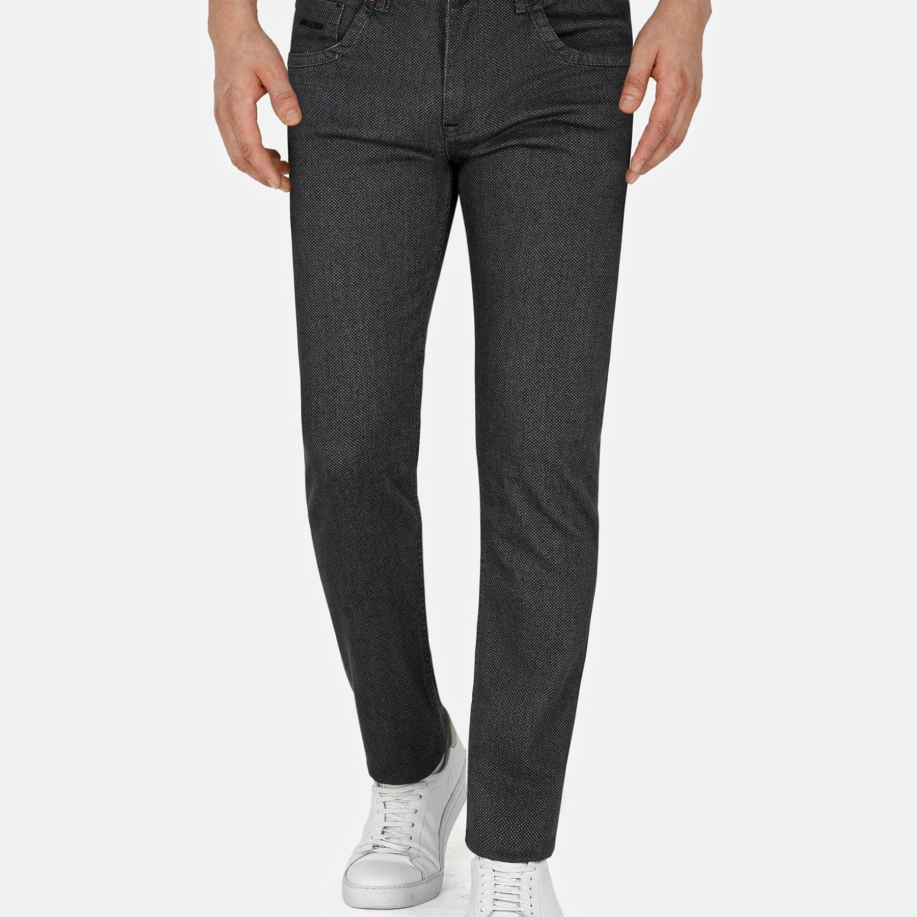Twilight Mini Check Slim Fit Anthrite Jeans 40-32