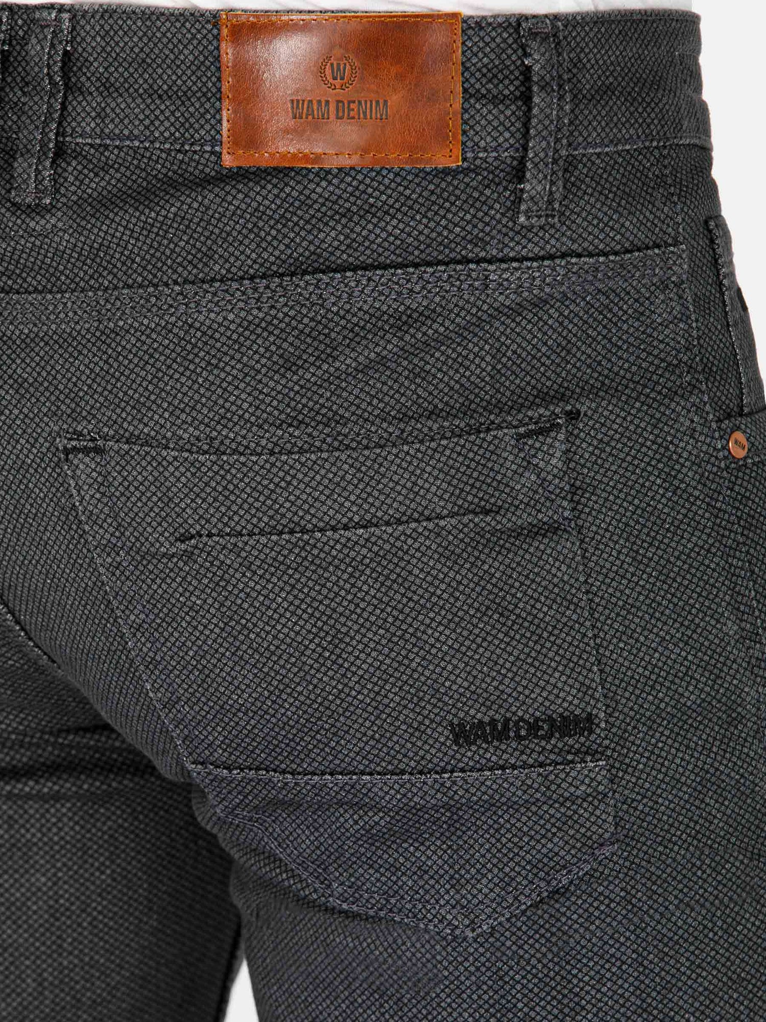 Twilight Mini Check Slim Fit Anthrite Jeans 40-32