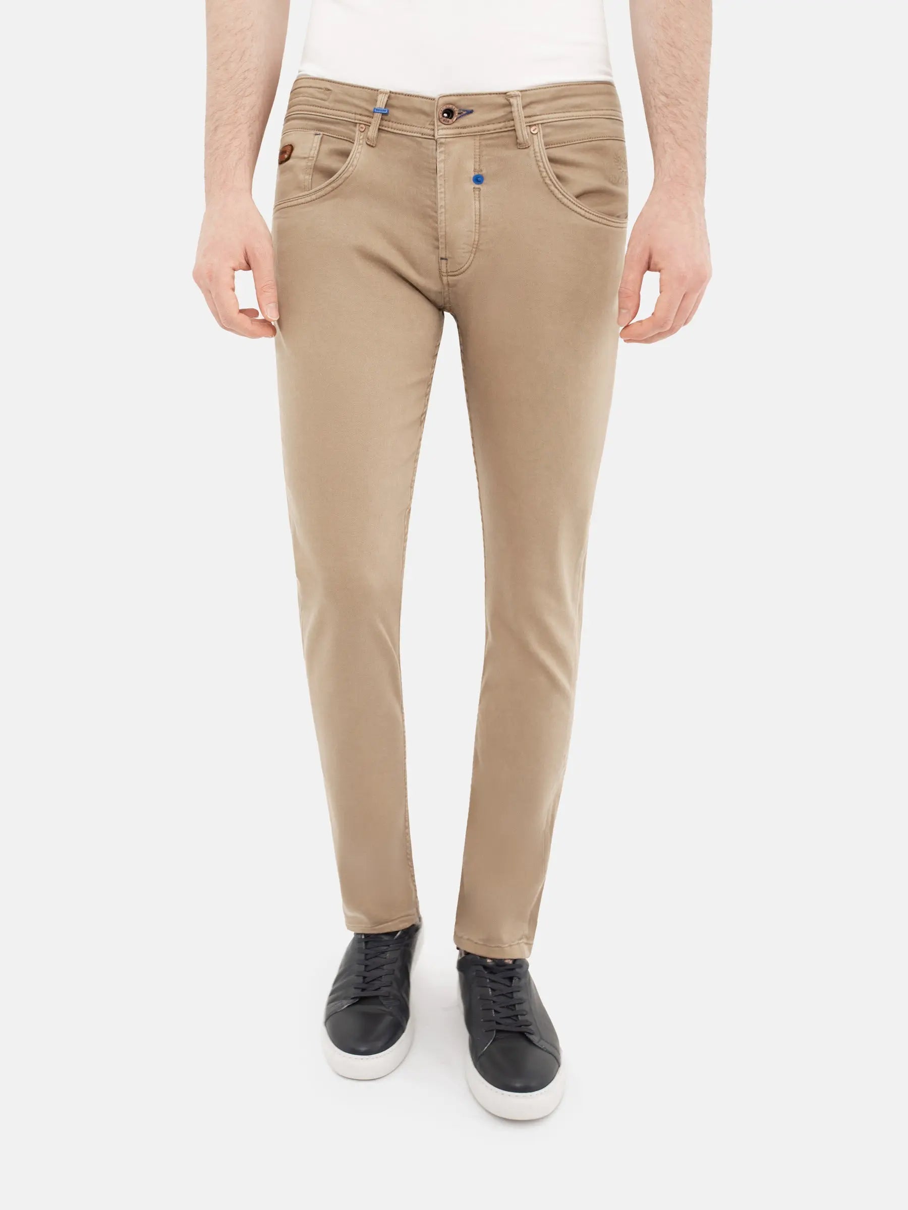 Sahara Button Closure Light Beige Jeans 40-32