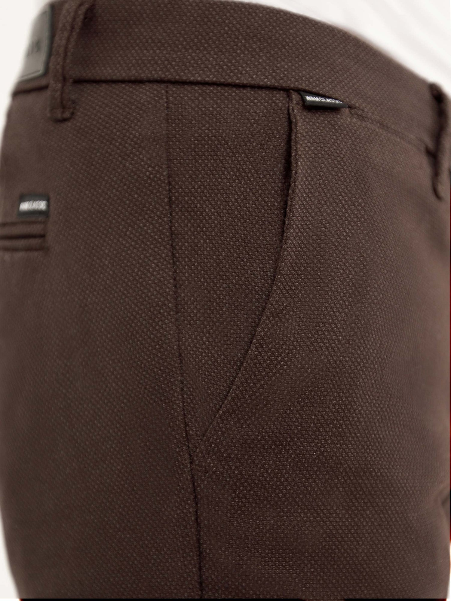 Thor Mini Pattern Check Brown Chino 40-32