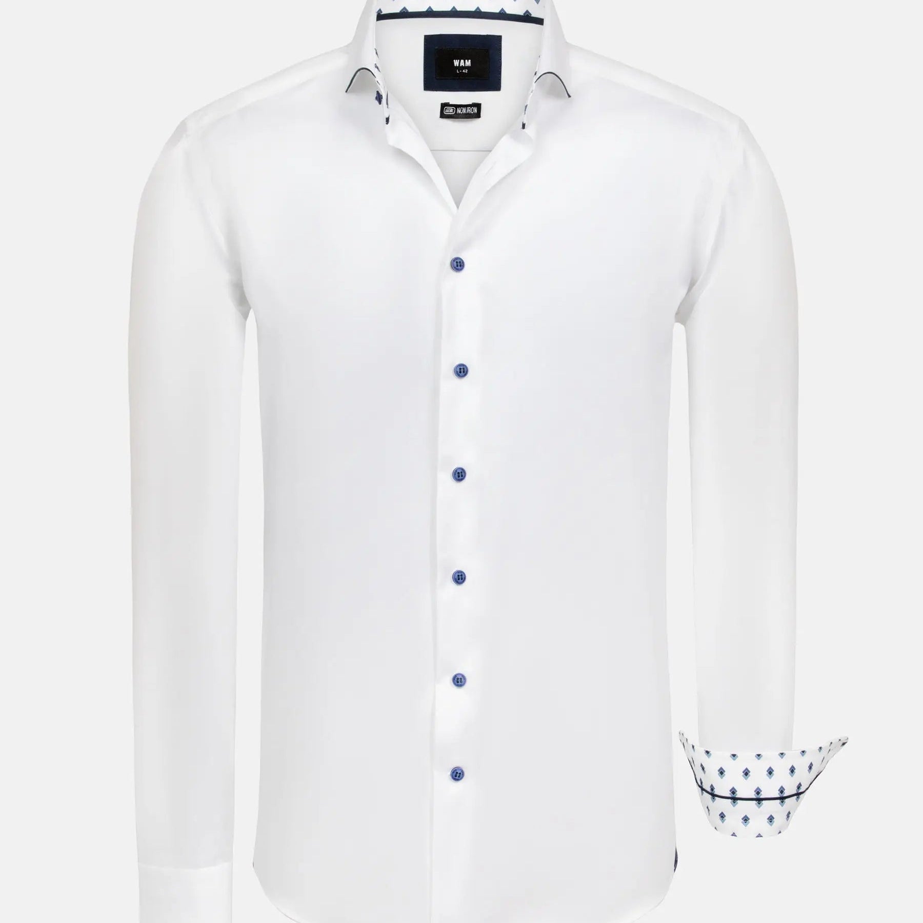 Cassio White Non-Iron Business Shirt 6XL