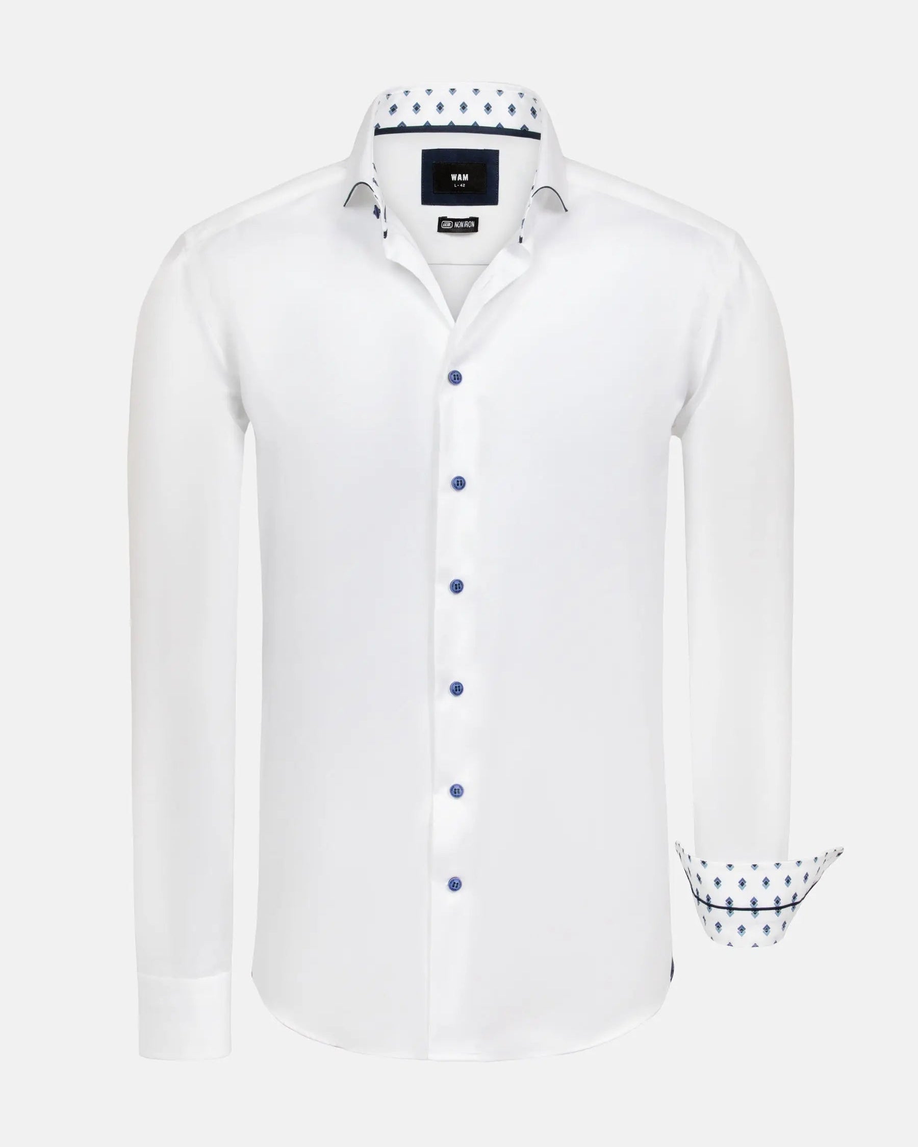 Cassio White Non-Iron Business Shirt 6XL