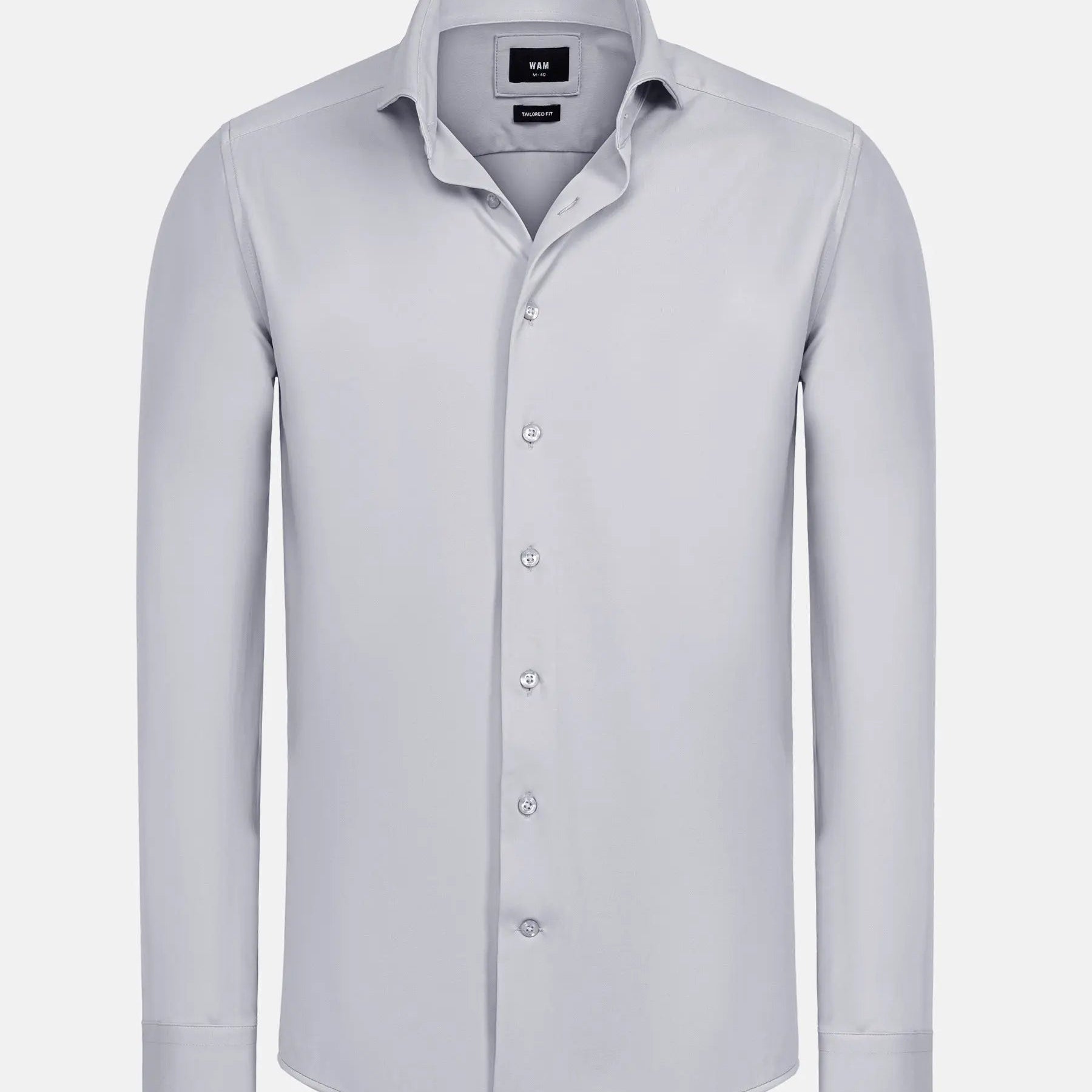 Stefano Light Grey Non Iron Business Shirt 6XL