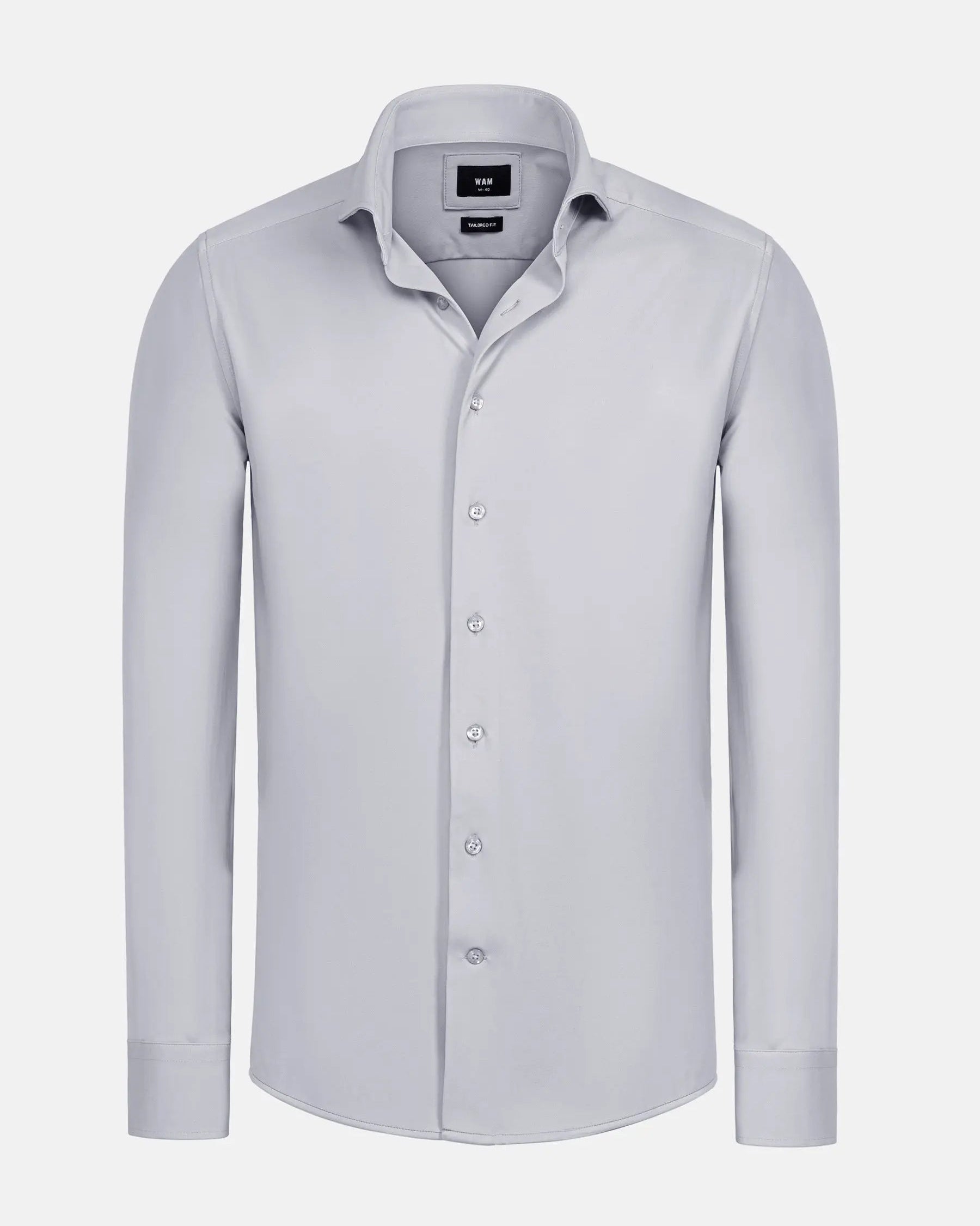 Stefano Light Grey Non Iron Business Shirt 6XL