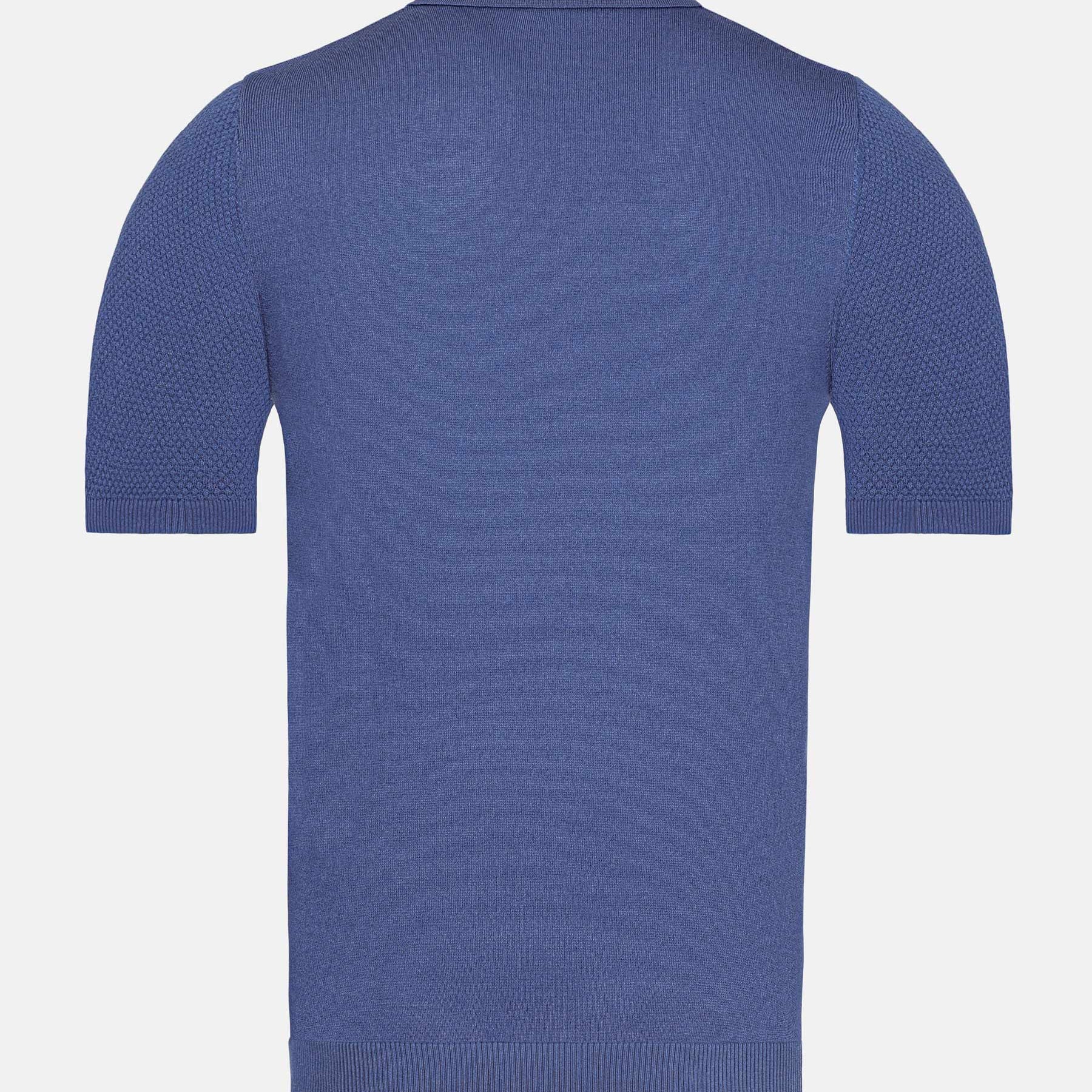 Henry Pique Knit Blue Polo 6XL
