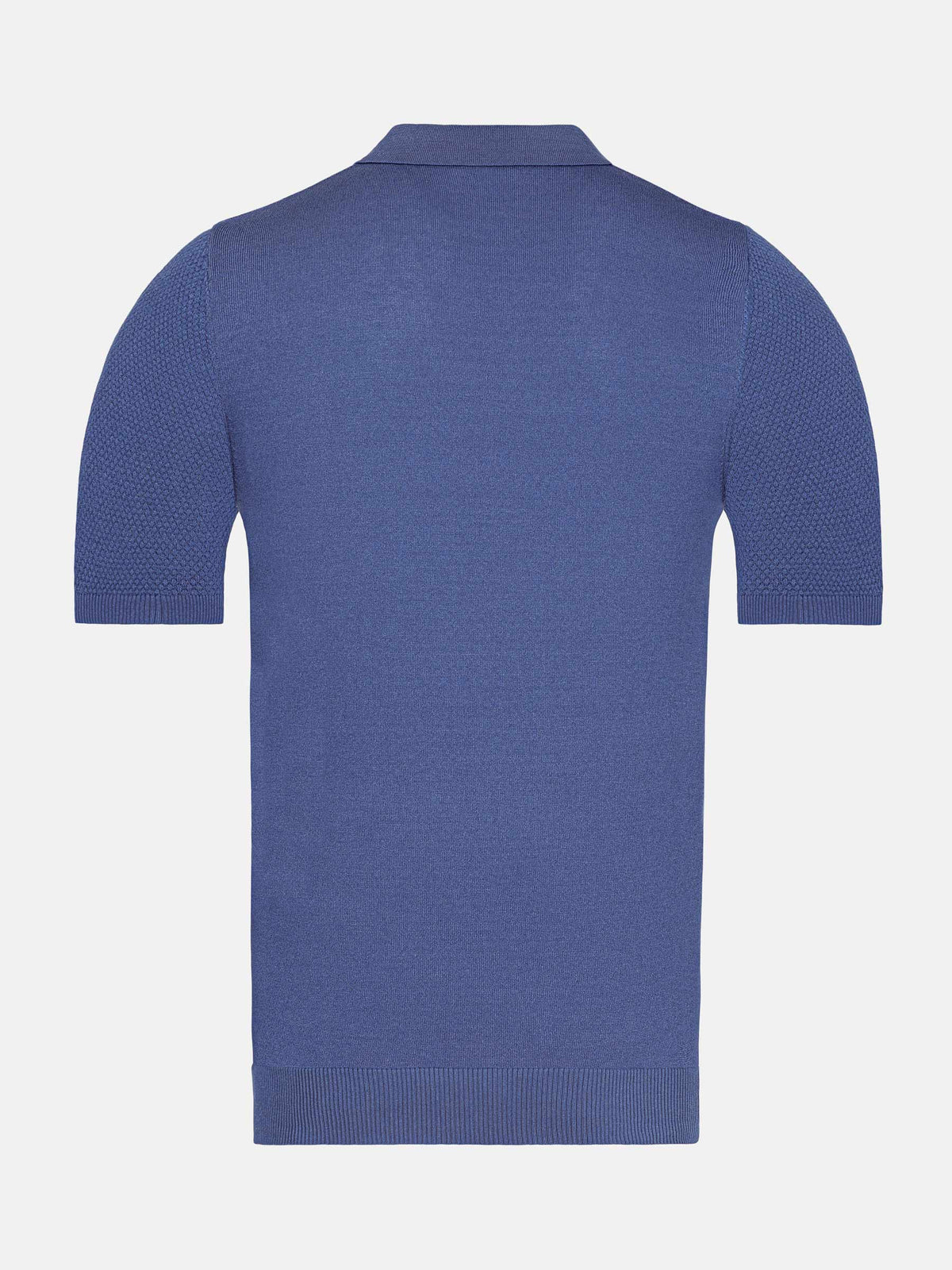 Henry Pique Knit Blue Polo 6XL