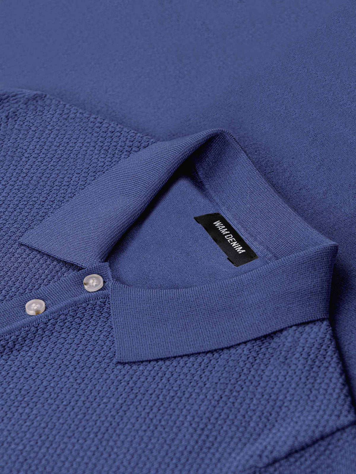 Henry Pique Knit Blue Polo 6XL