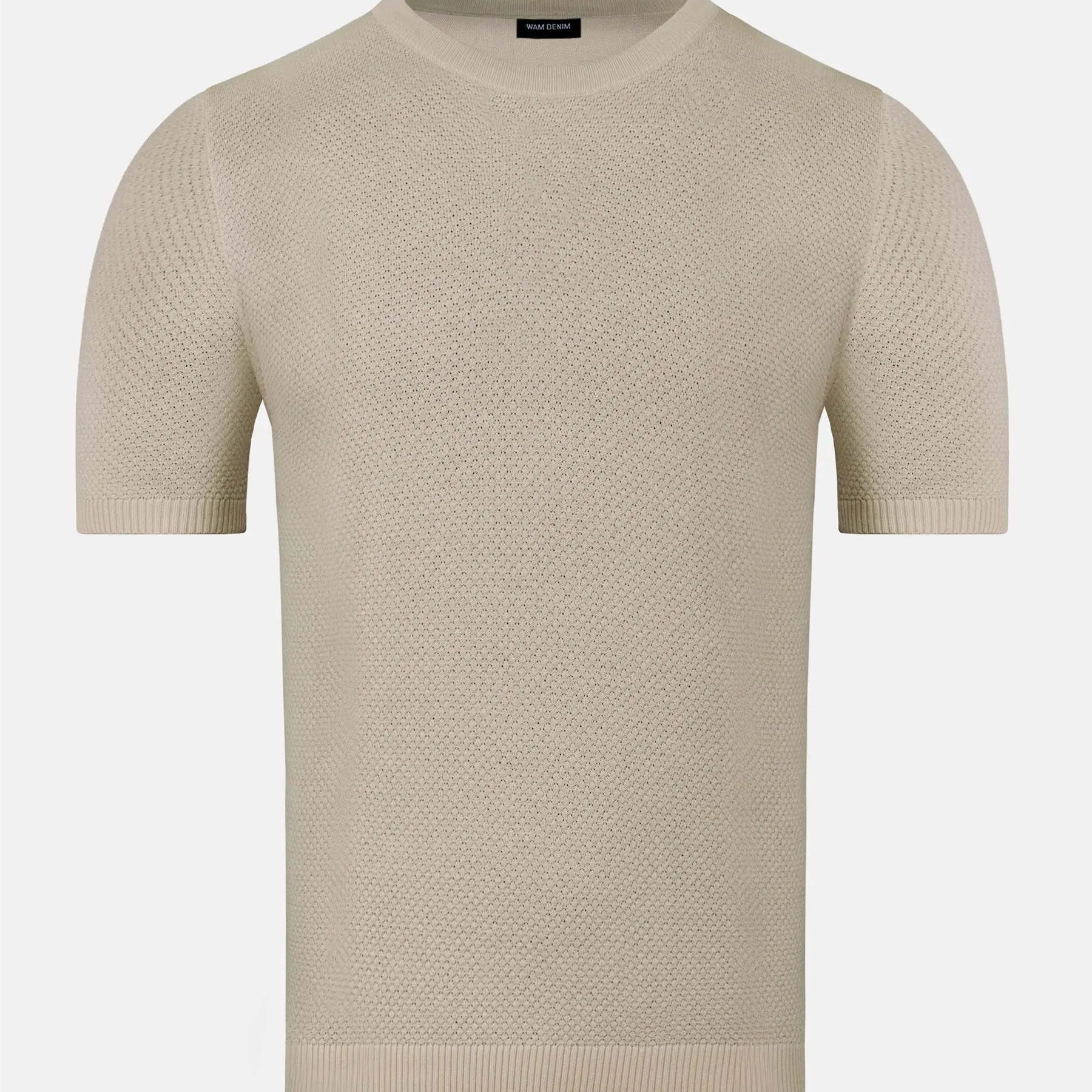 Lucas Pique Knit Beige T-Shirt 6XL