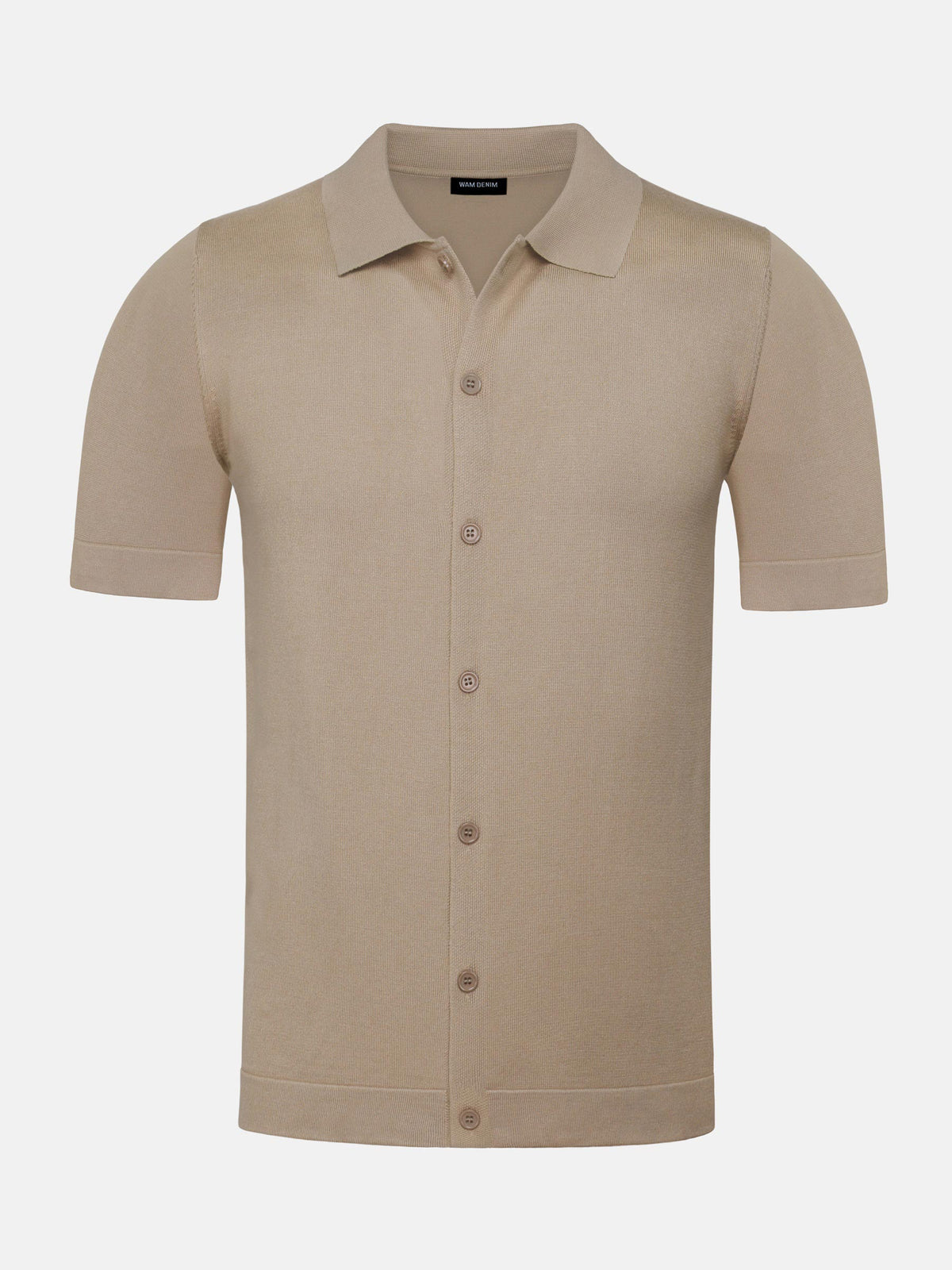 James Full Button-Down Beige Polo 6XL