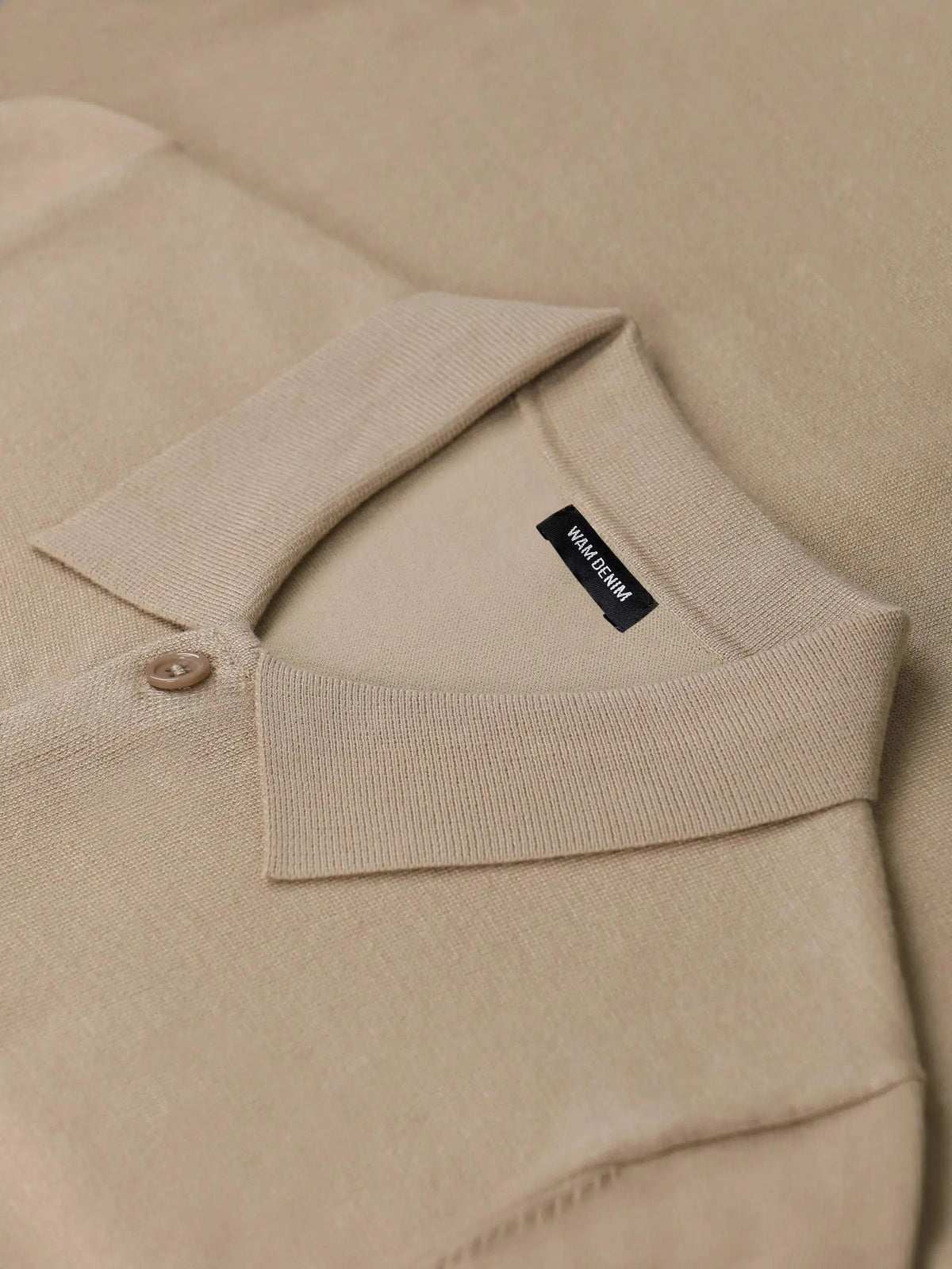 James Full Button-Down Beige Polo 6XL