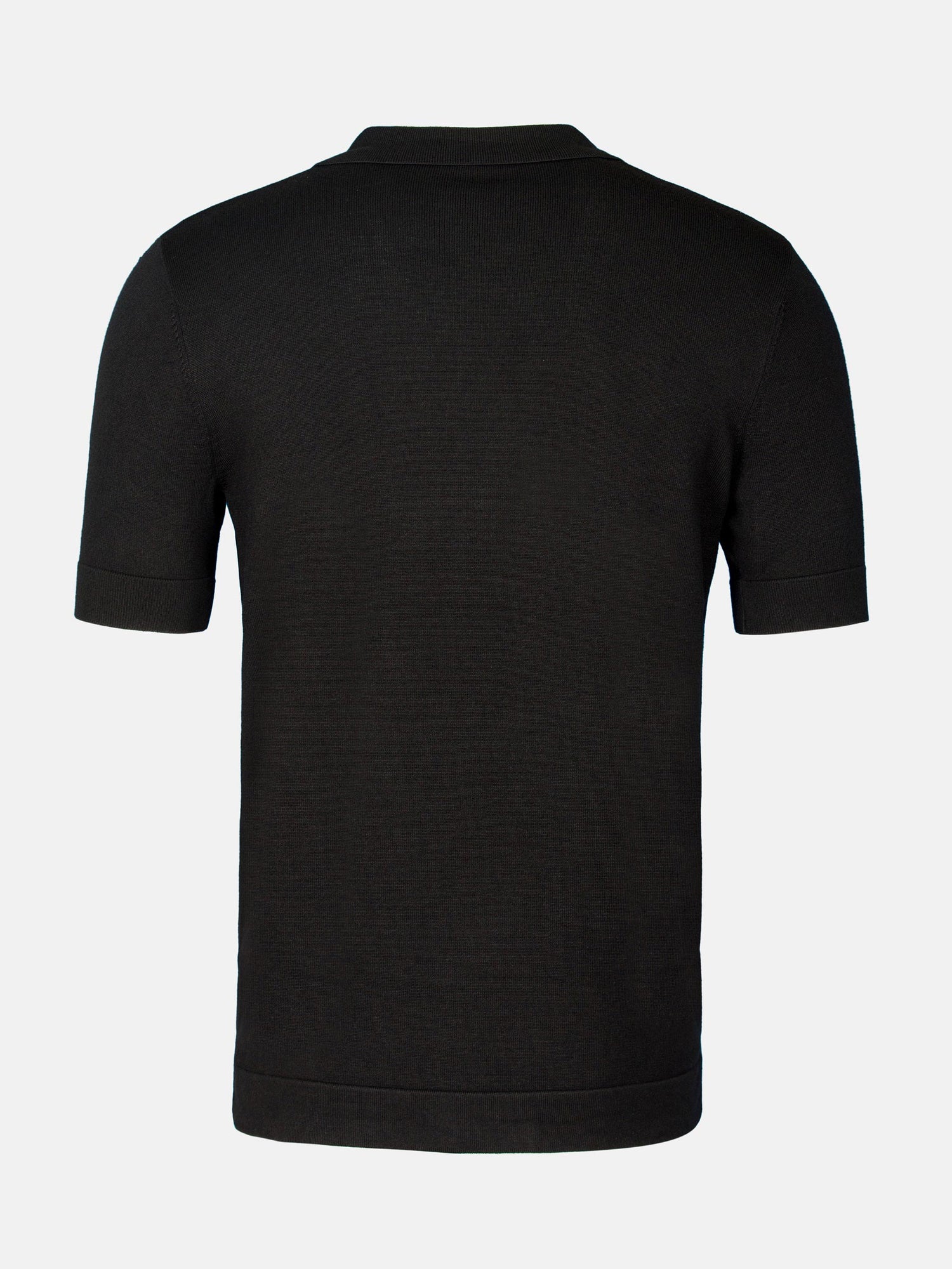 James Full Button-Down Black Polo 6XL