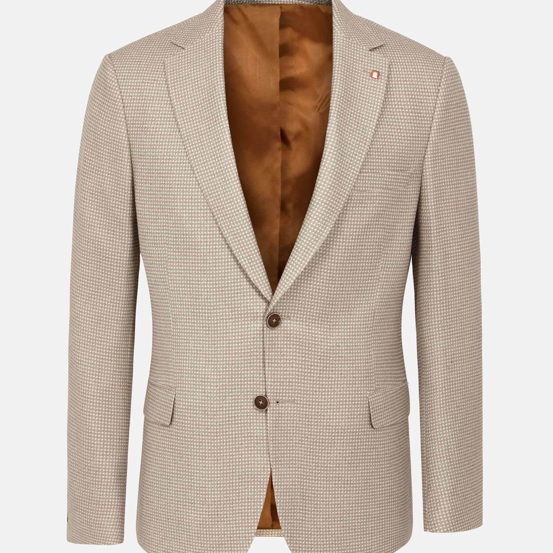 Vivia Single breasted Check Dark Beige Blazer 60