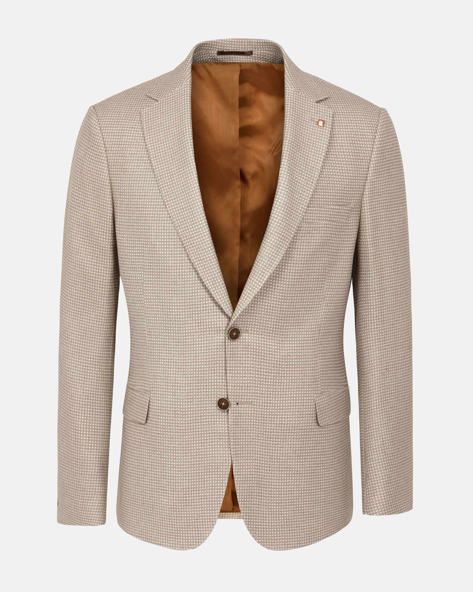 Vivia Single breasted Check Dark Beige Blazer 60