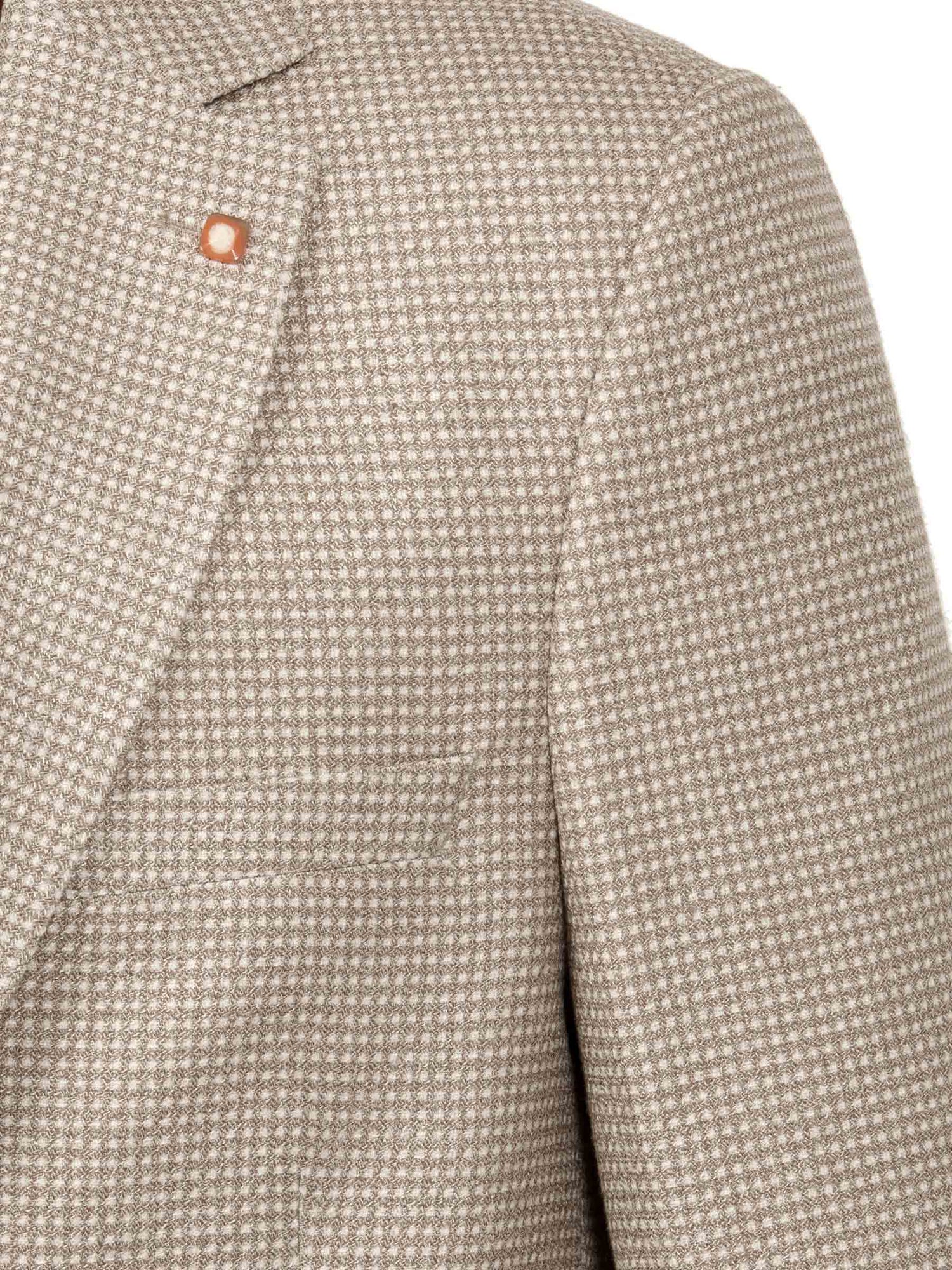 Vivia Single breasted Check Dark Beige Blazer 60