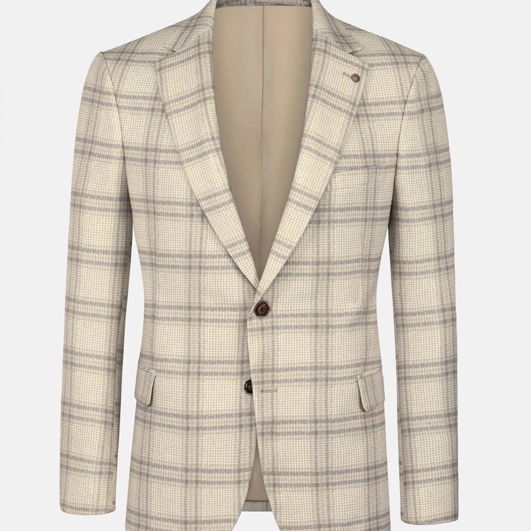 Nico Single breasted Check Beige Blazer 60