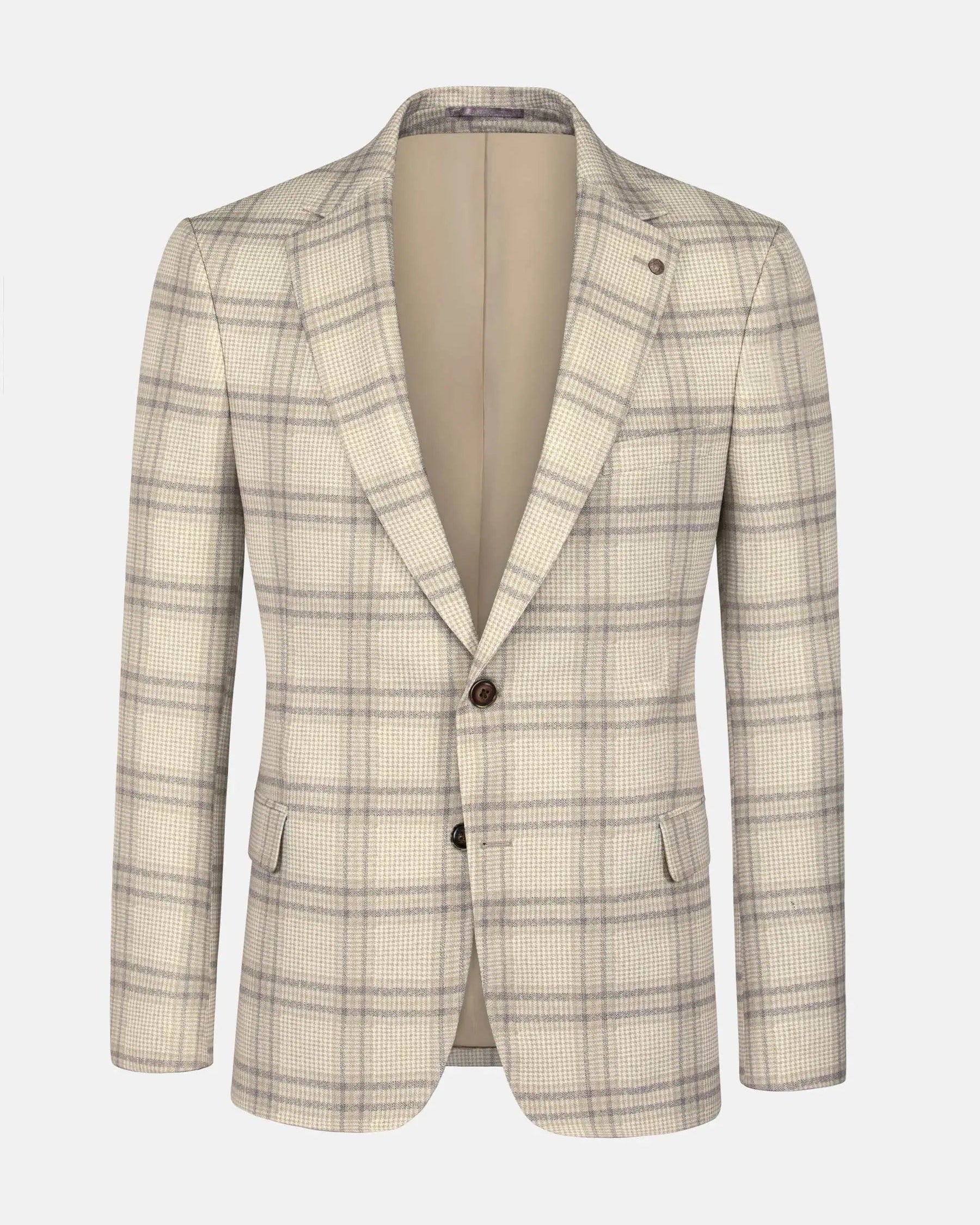 Nico Single breasted Check Beige Blazer 60