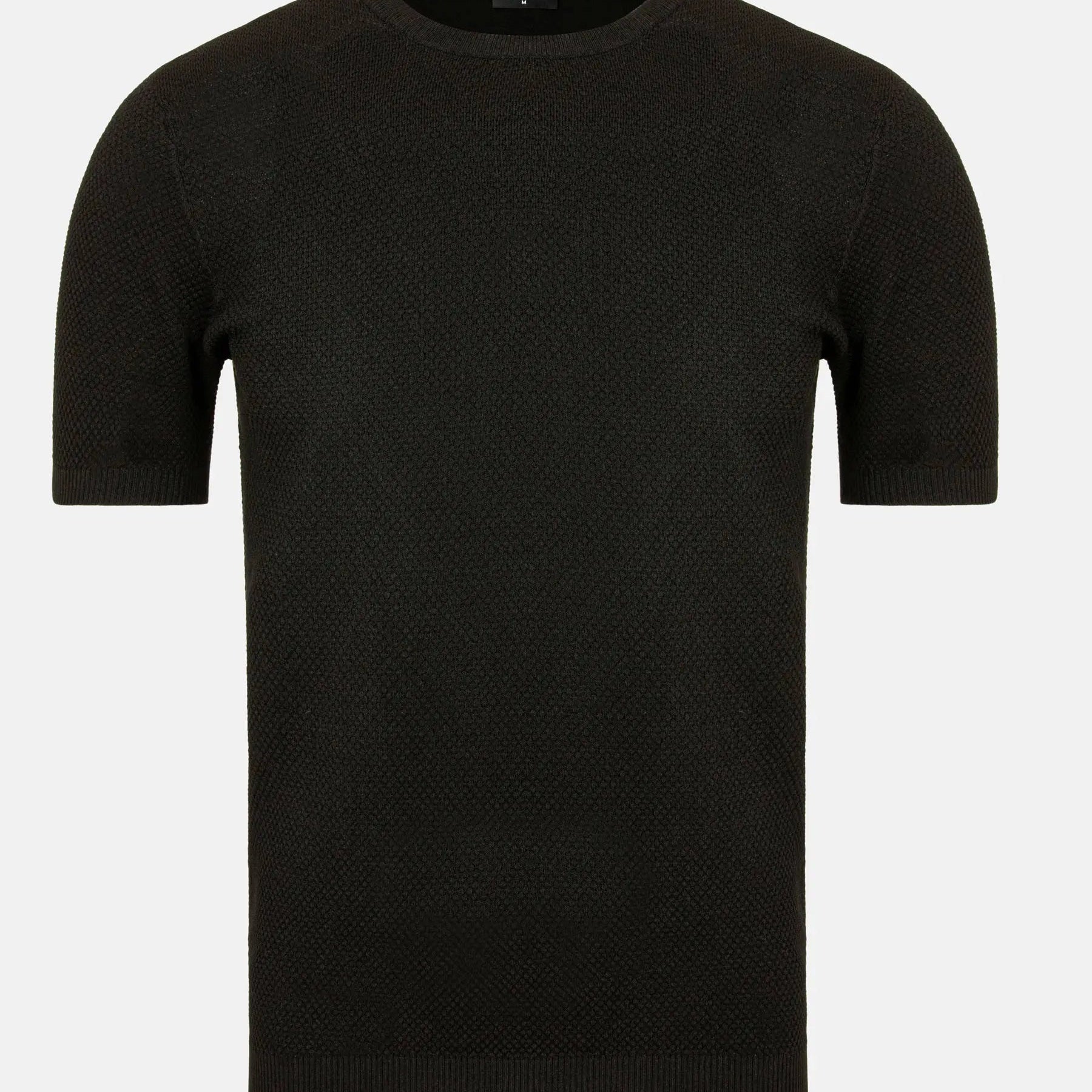 Lucas Pique Knit Black T-Shirt 6XL