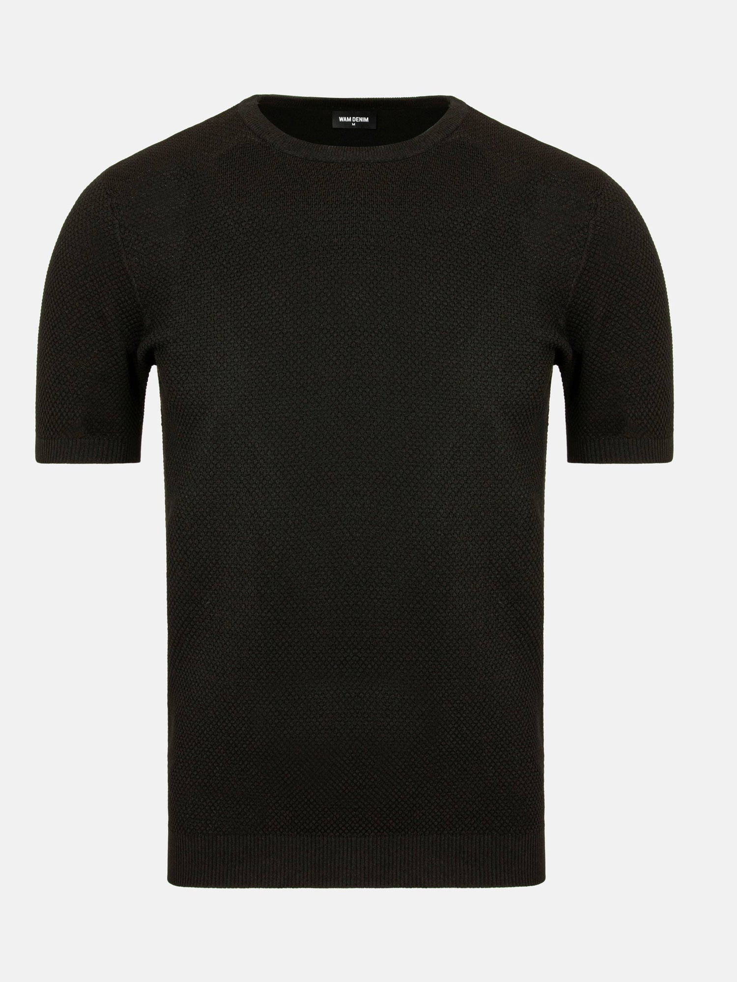 Lucas Pique Knit Black T-Shirt 6XL