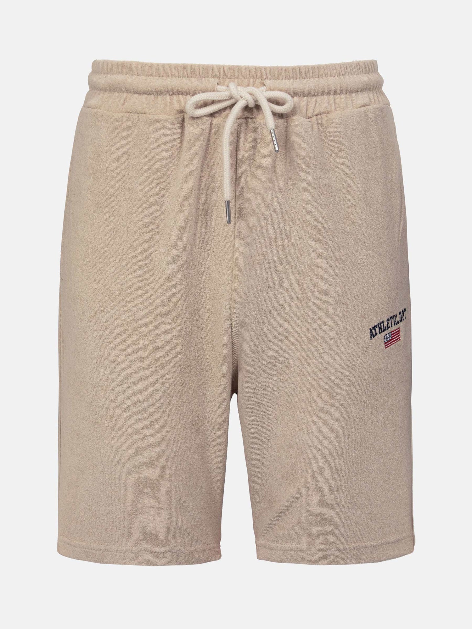 Avery Full Zipped Beige Hoodie Shorts Set 6XL