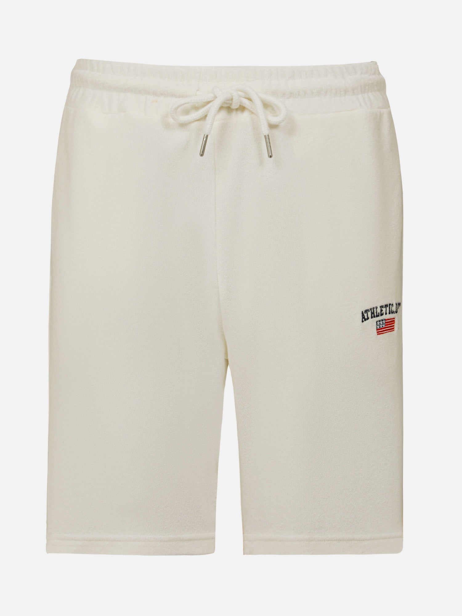 Avery Full Zipped White Hoodie Shorts Set