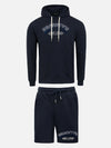 Arlo Stretched Navy Hoodie Shorts Set