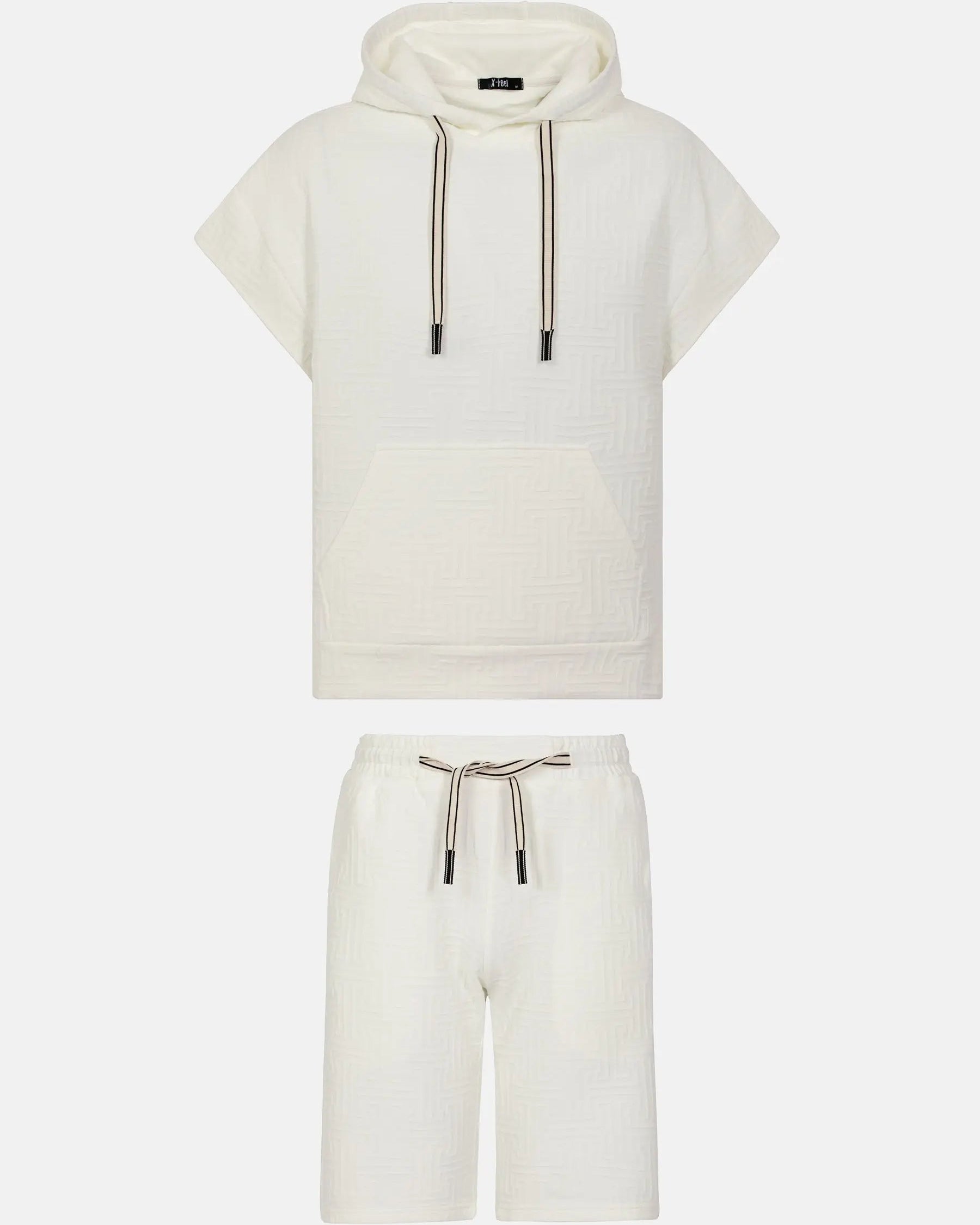 Maxton White Hoodie Shorts 6XL