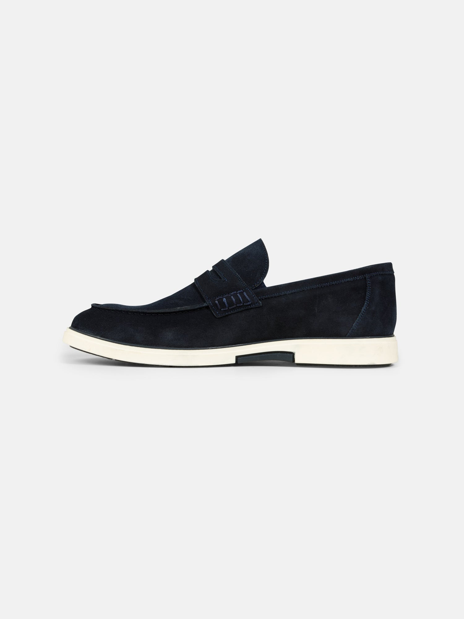 Suede Loafer Navy Shoes 45