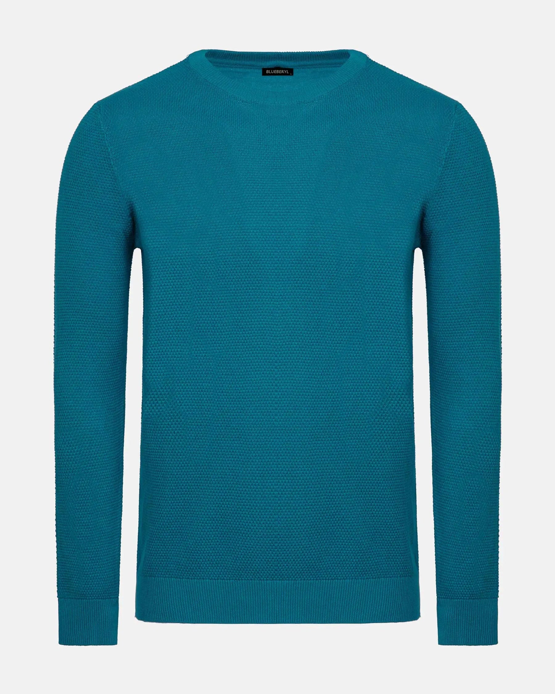 Larry Petrol Cotton Pullover 6XL