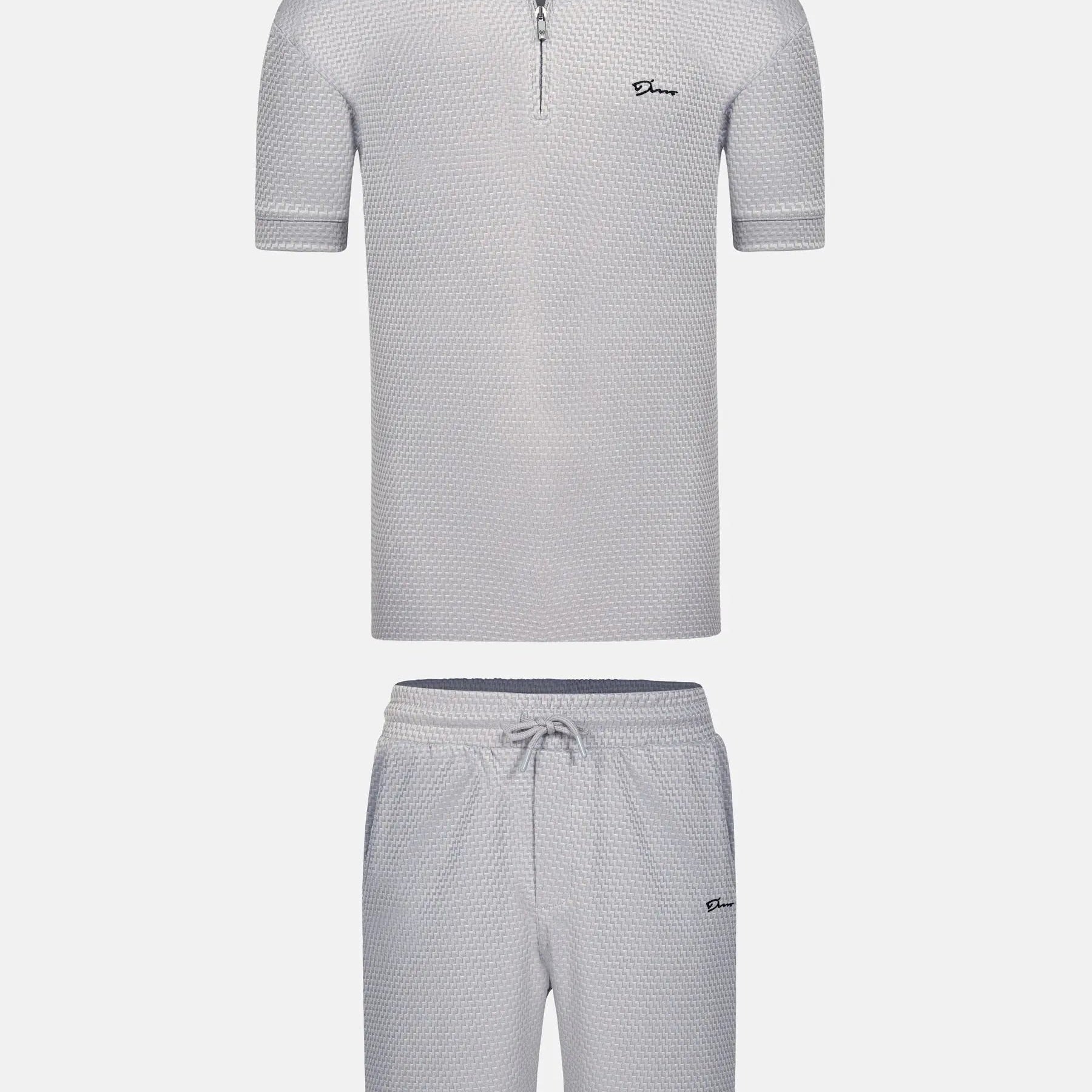 Alonzo Light Grey Hoodie Shorts Set 6XL