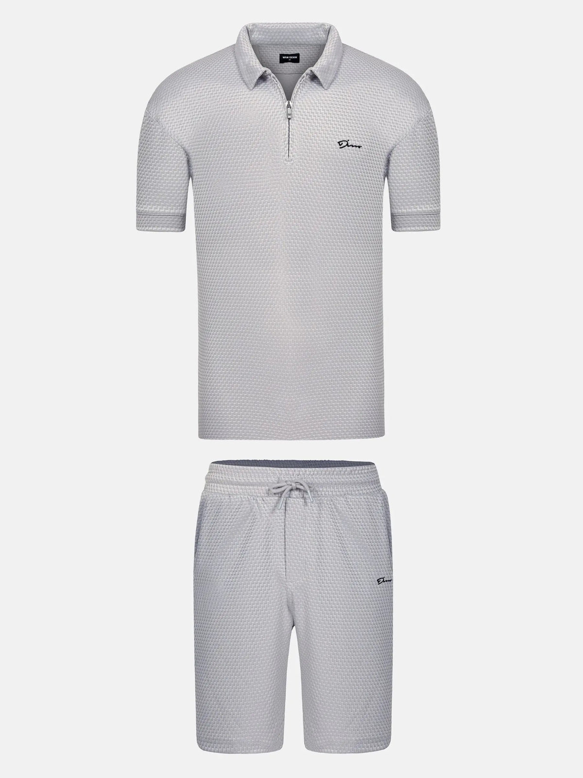 Alonzo Light Grey Hoodie Shorts Set 6XL