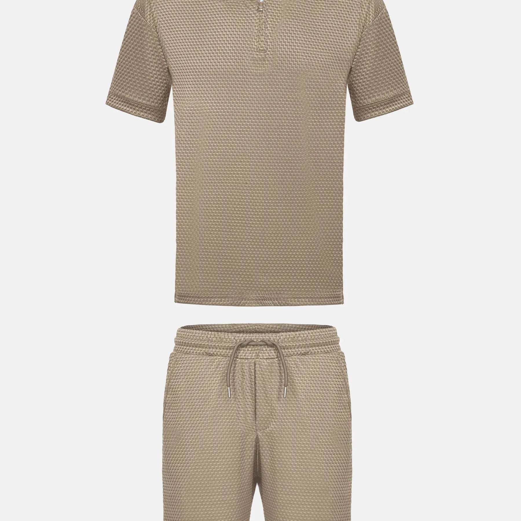 Alonzo Light Grey Hoodie Shorts Set 6XL