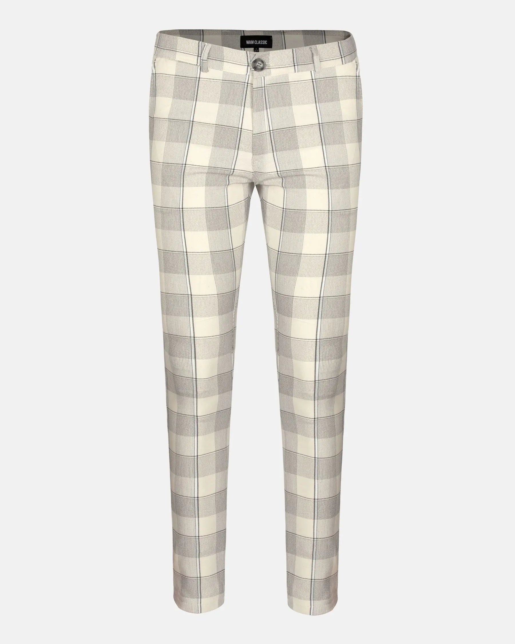 Moura Plaid Striped Beige Pant 3XL