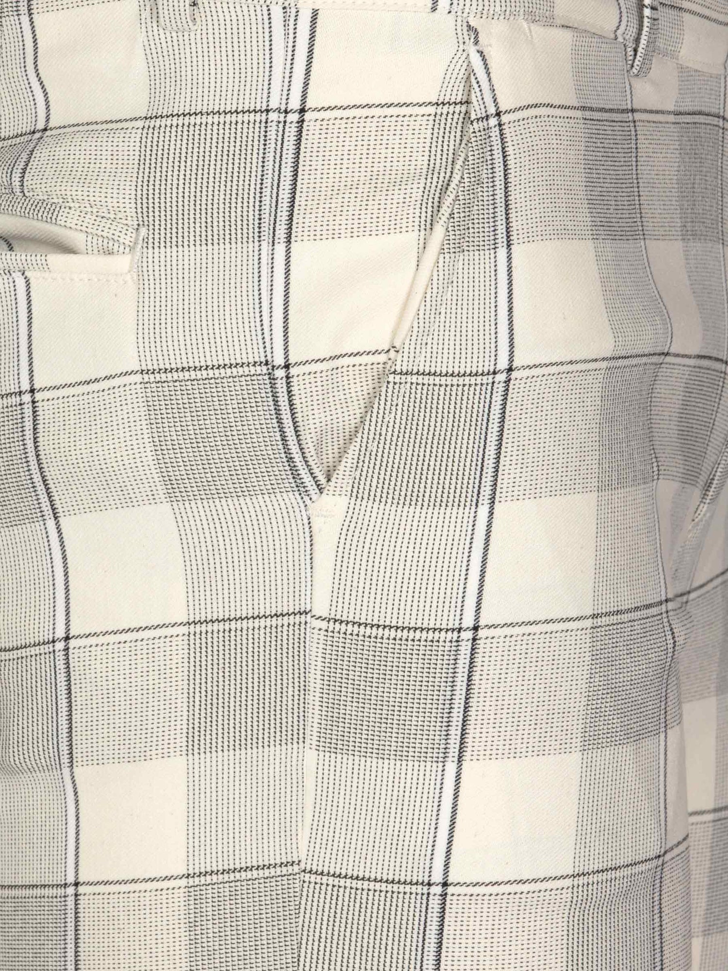 Moura Plaid Striped Beige Pant 3XL