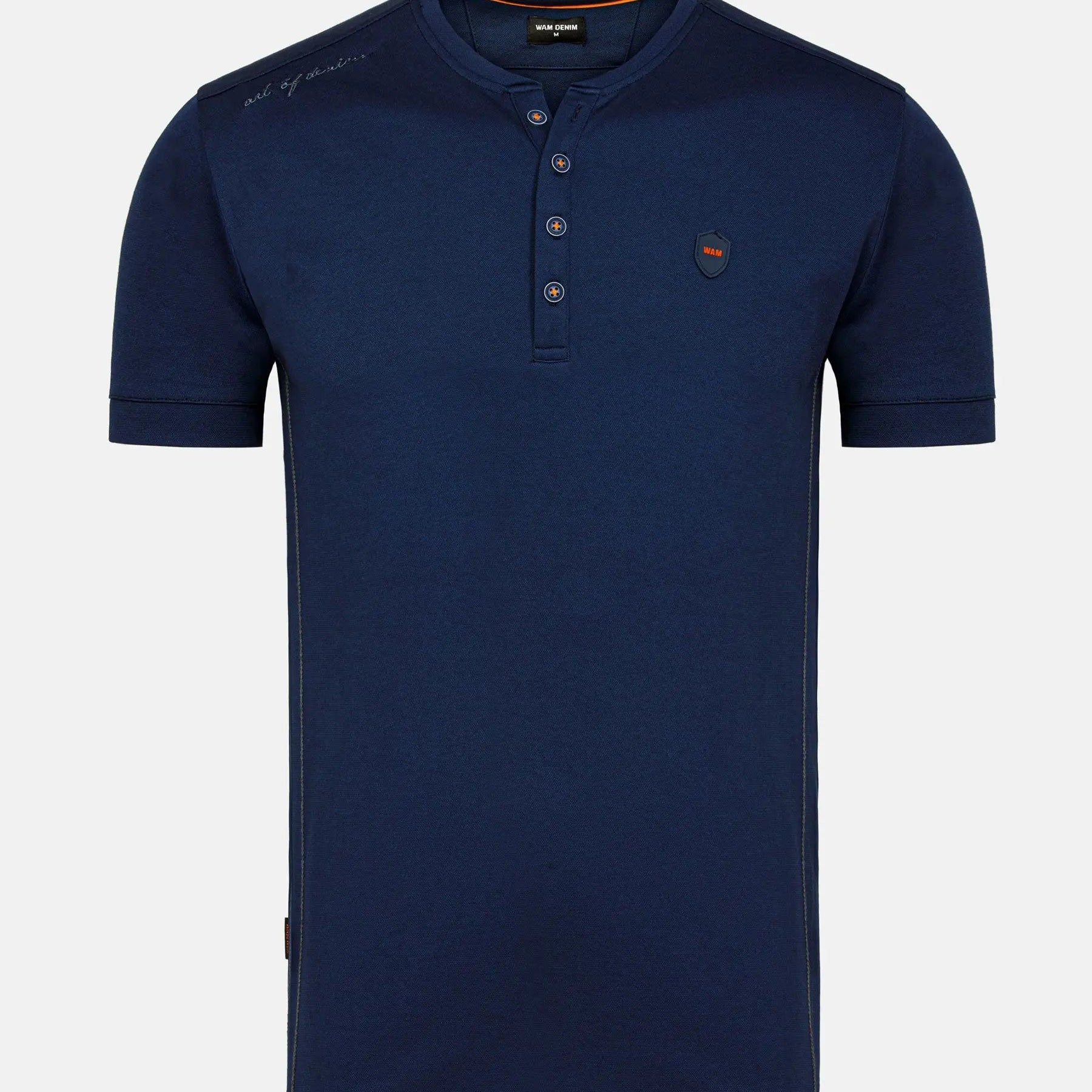 Zen Slim Fit Stretched Navy T-shirt 6XL