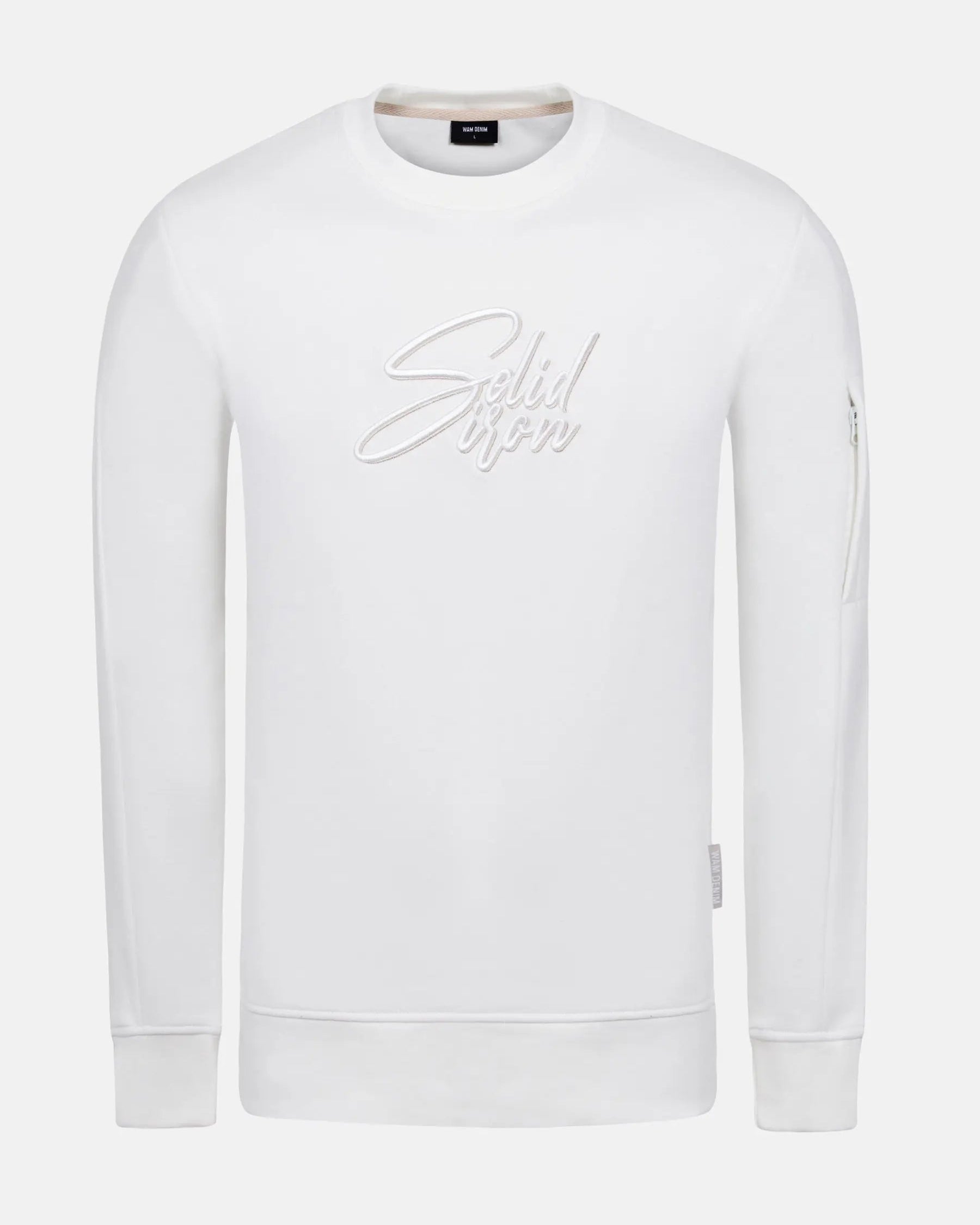 Ahmir White Crew Neck Sweater 6XL