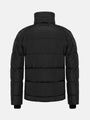 Back view of the black men's puffer jacket with a high neck – Wam Denim.