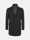 Korbin Notch lapeled Black Trench coat 6XL