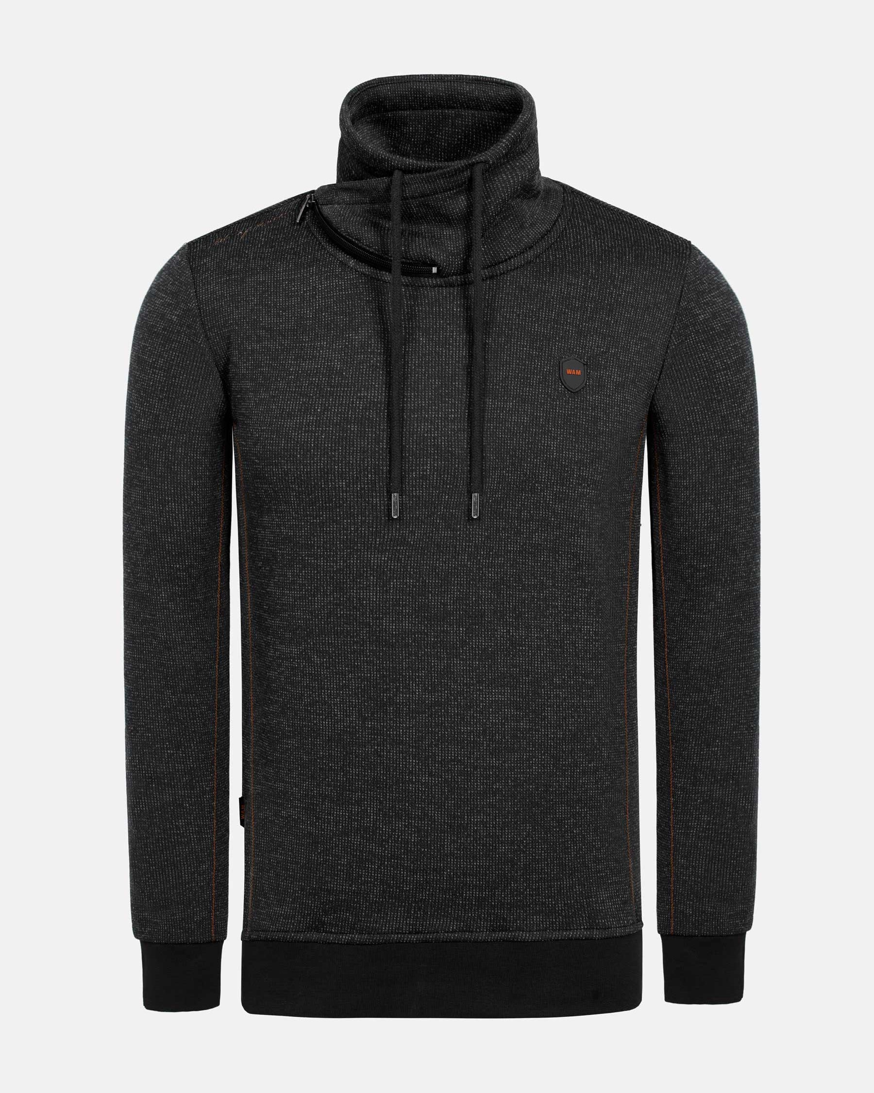 Cain High Neck Black Sweater 6XL