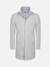 Kartier High Neck Light Grey Trench Coat 6XL